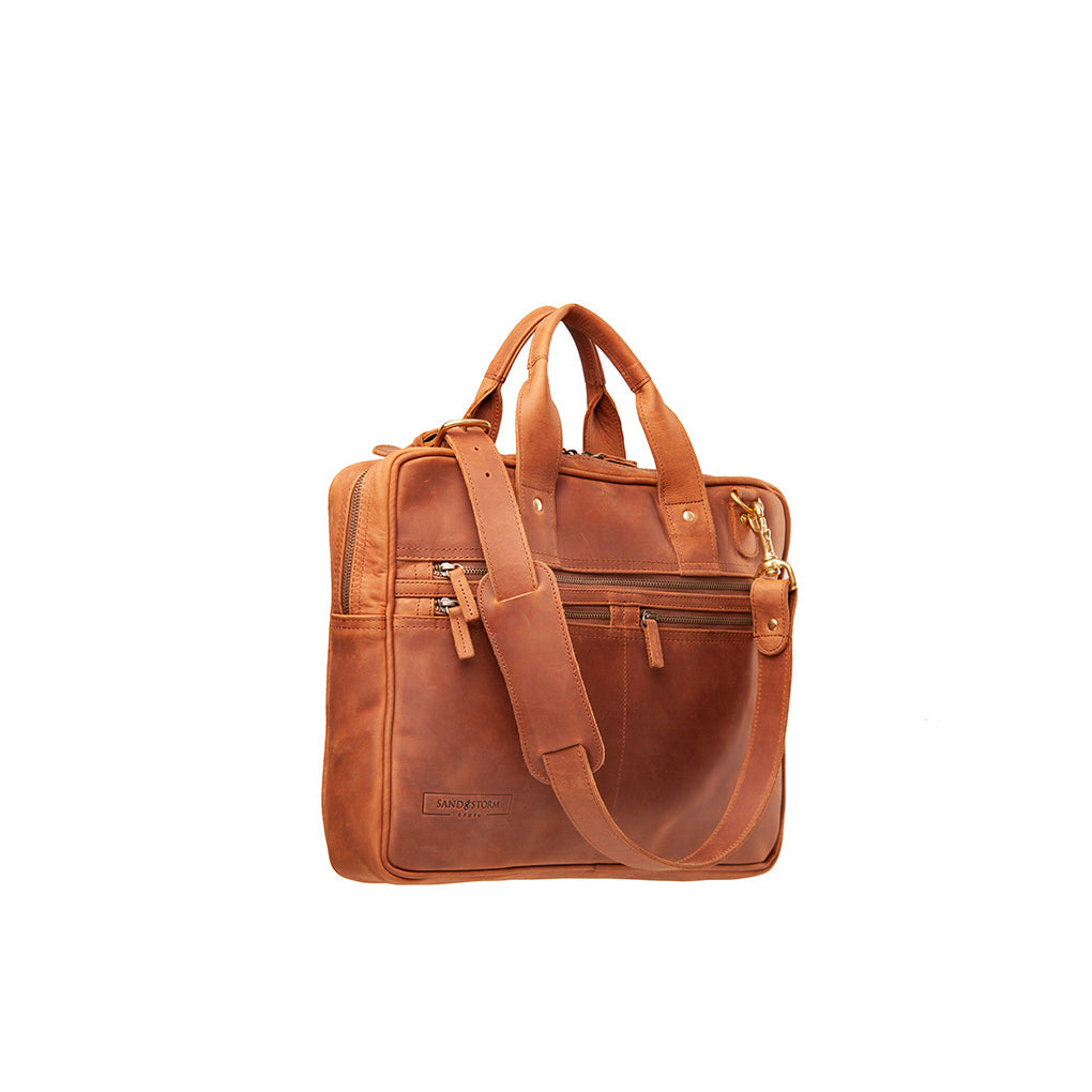Pull-up Leather Sylvester Work Bag - Sandstorm Kenya (KE)