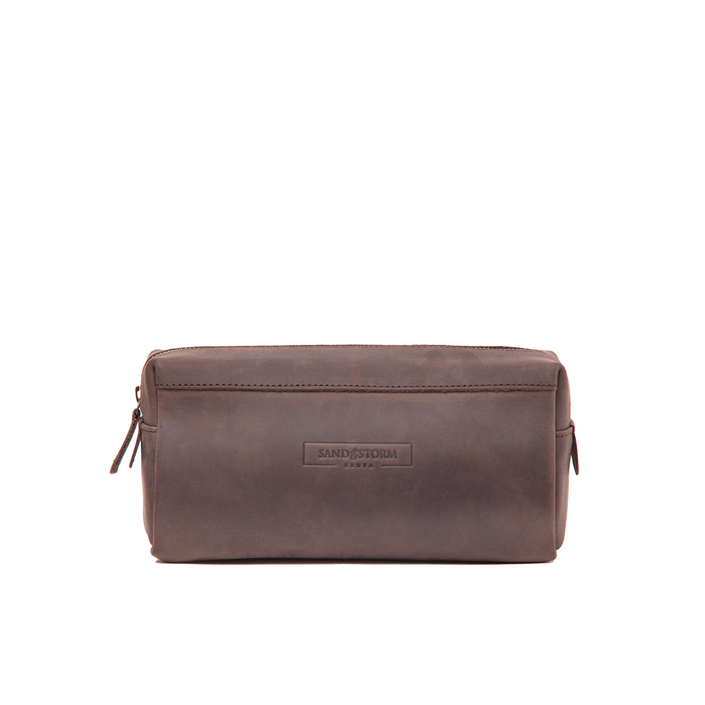 Pull-up Leather Weekend Washbag - Sandstorm Kenya (KE)
