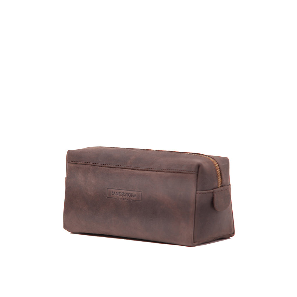Pull-up Leather Weekend Washbag - Sandstorm Kenya (KE)