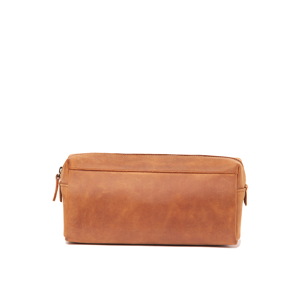 Pull-up Leather Weekend Washbag - Sandstorm Kenya (KE)