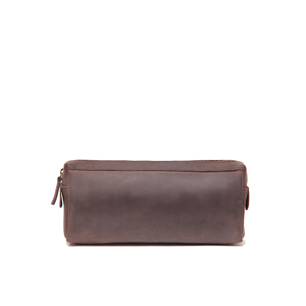 Pull-up Leather Small Washbag - Sandstorm Kenya (KE)
