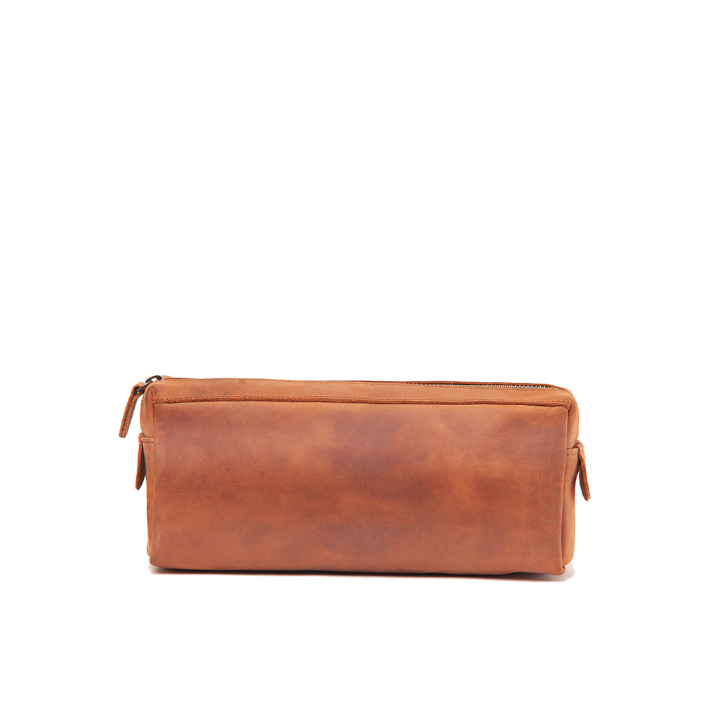 Pull-up Leather Small Washbag - Sandstorm Kenya (KE)