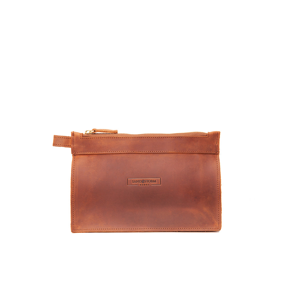 Pull-up Leather Agnes Pouch - Sandstorm Kenya (KE)