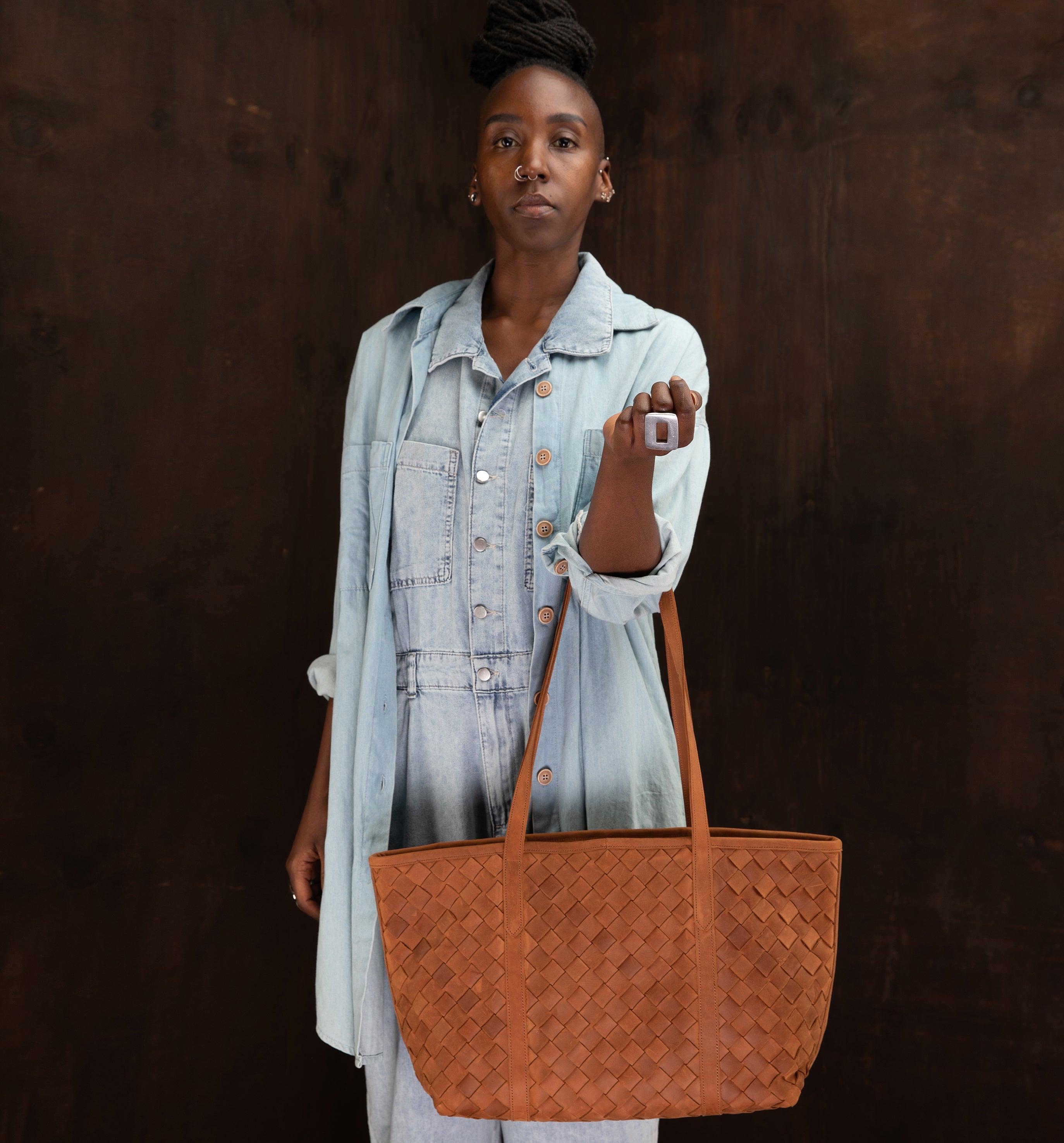 Buy leather clearance tote bag