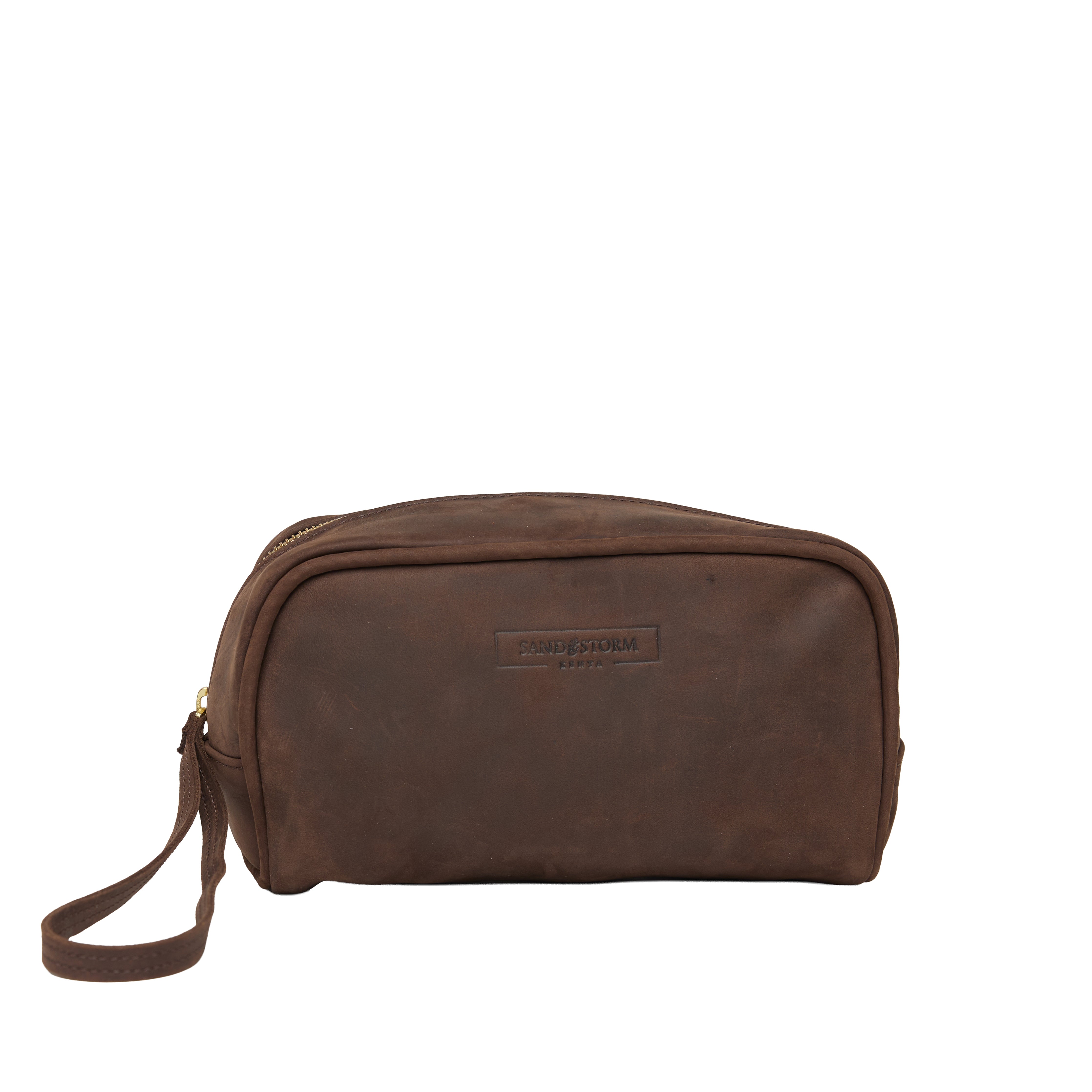 Pull-up Leather Weekend Washbag