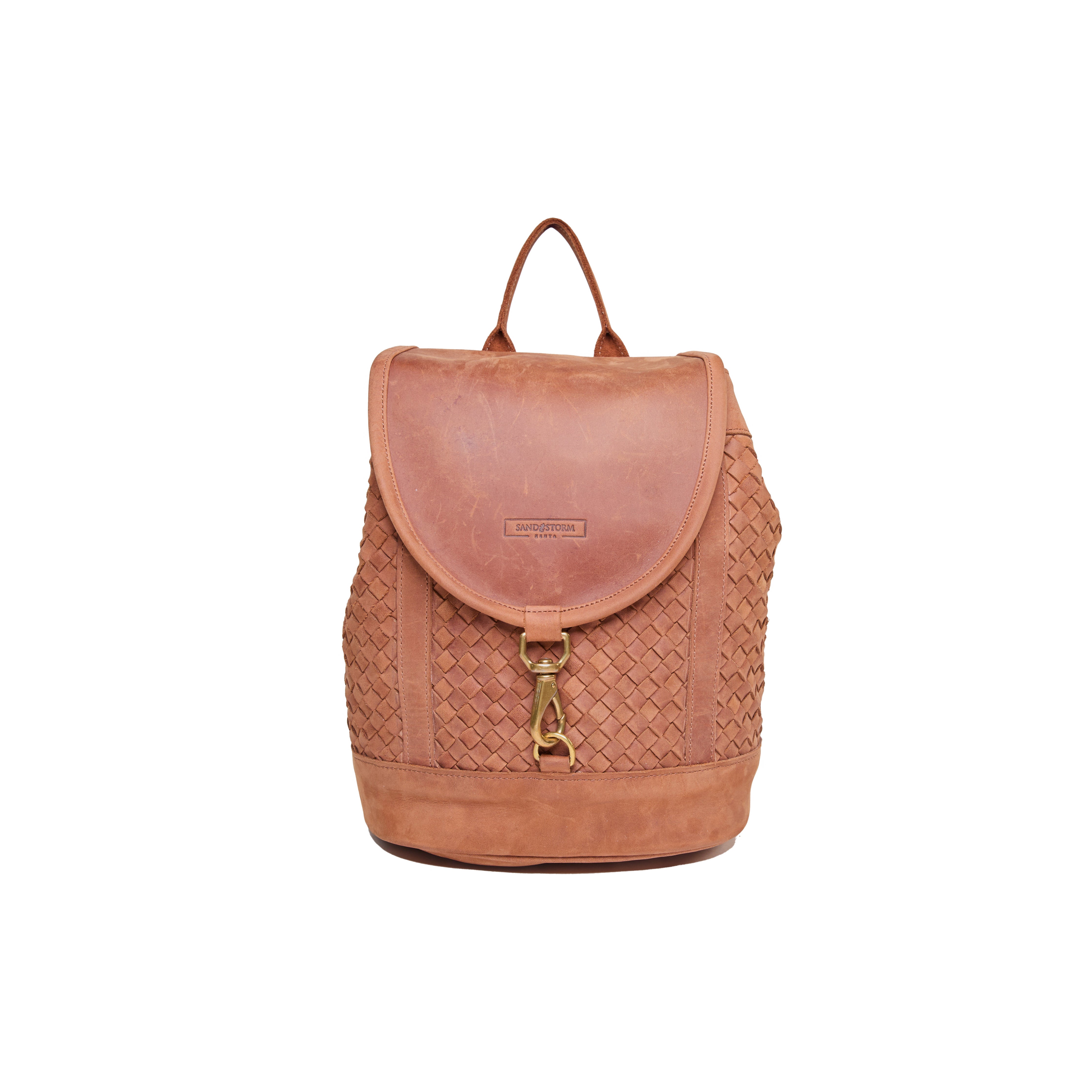 Pull-up Leather Cecilia Backpack (Woven)