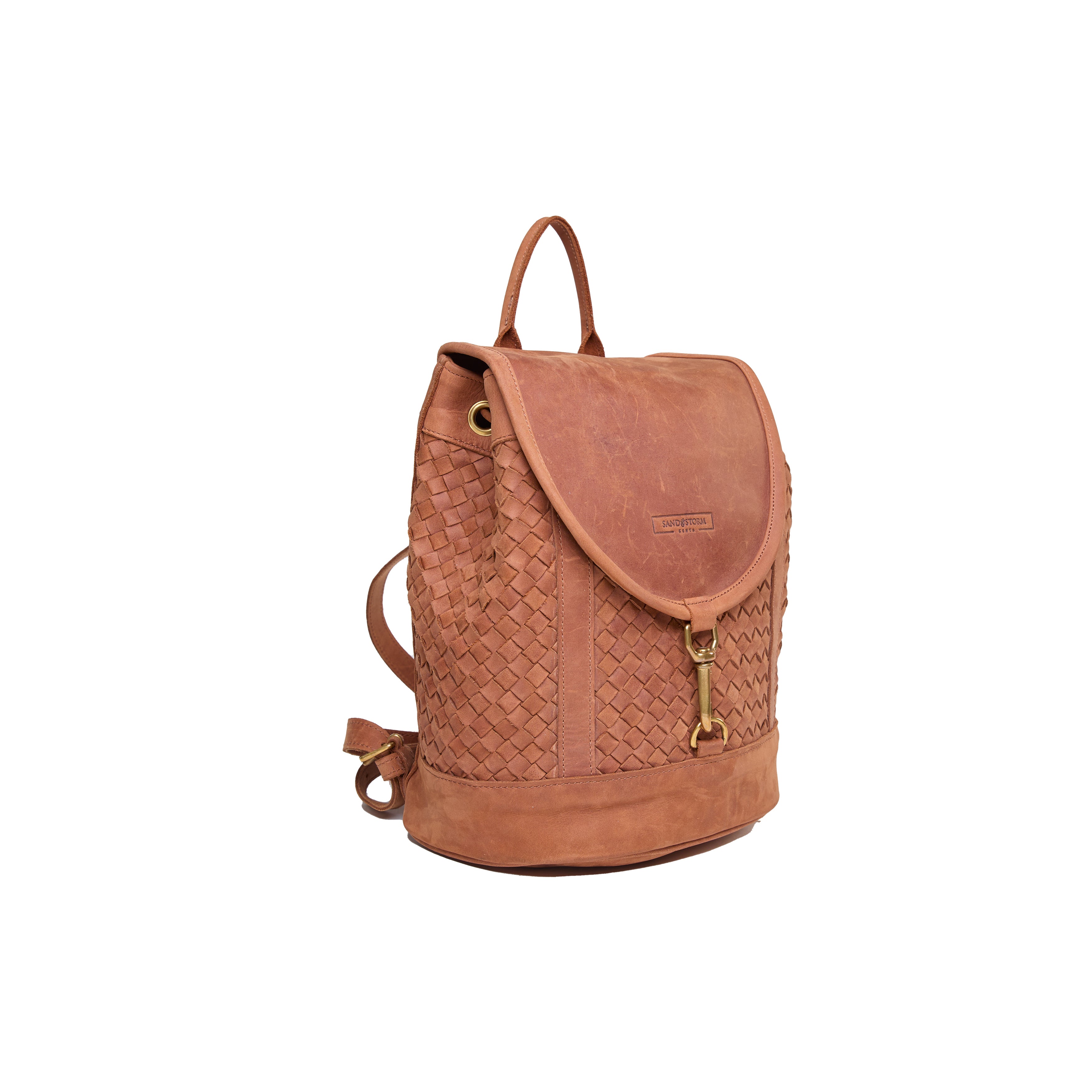 Pull-up Leather Cecilia Backpack (Woven)