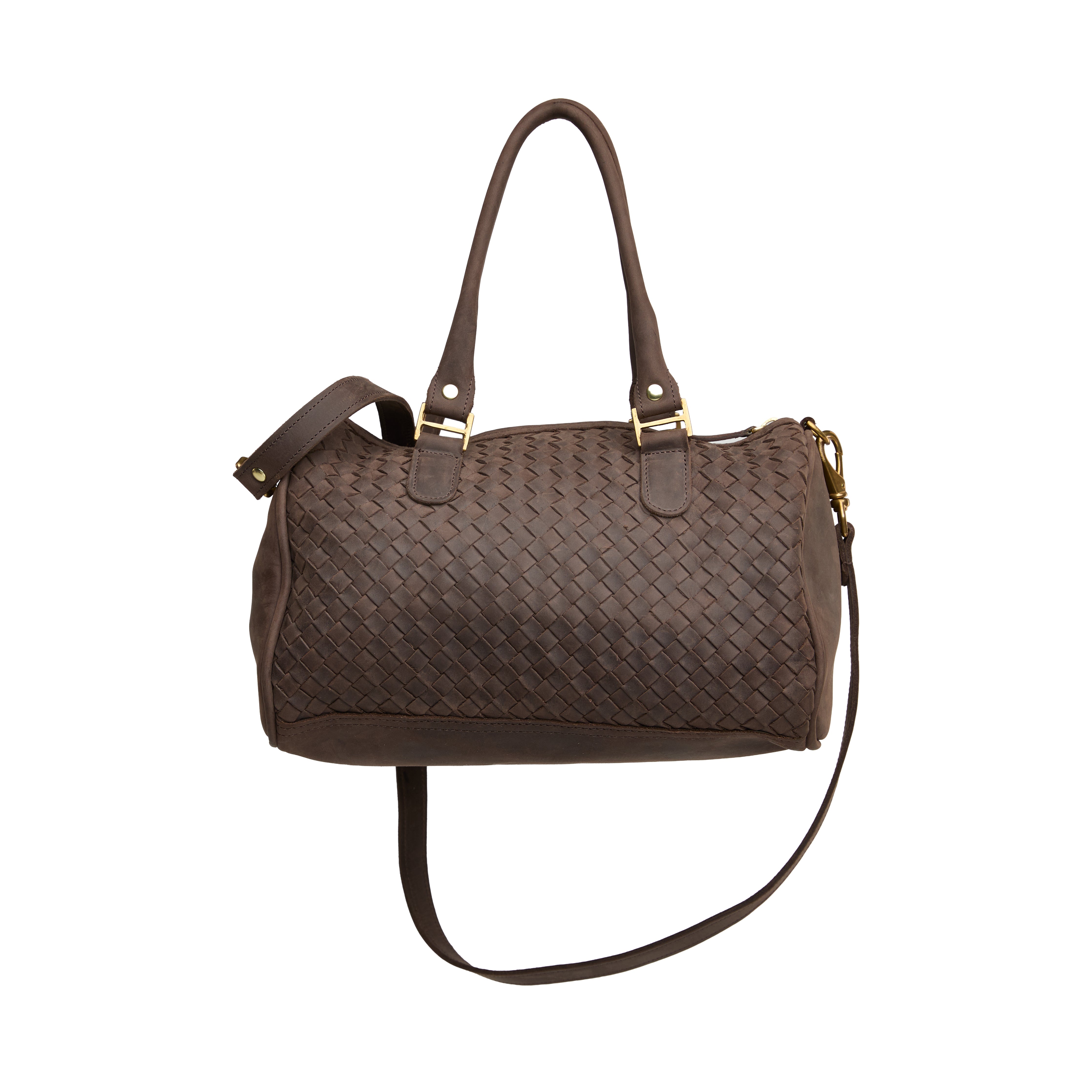 Pull-up Leather Virginia Bag Woven