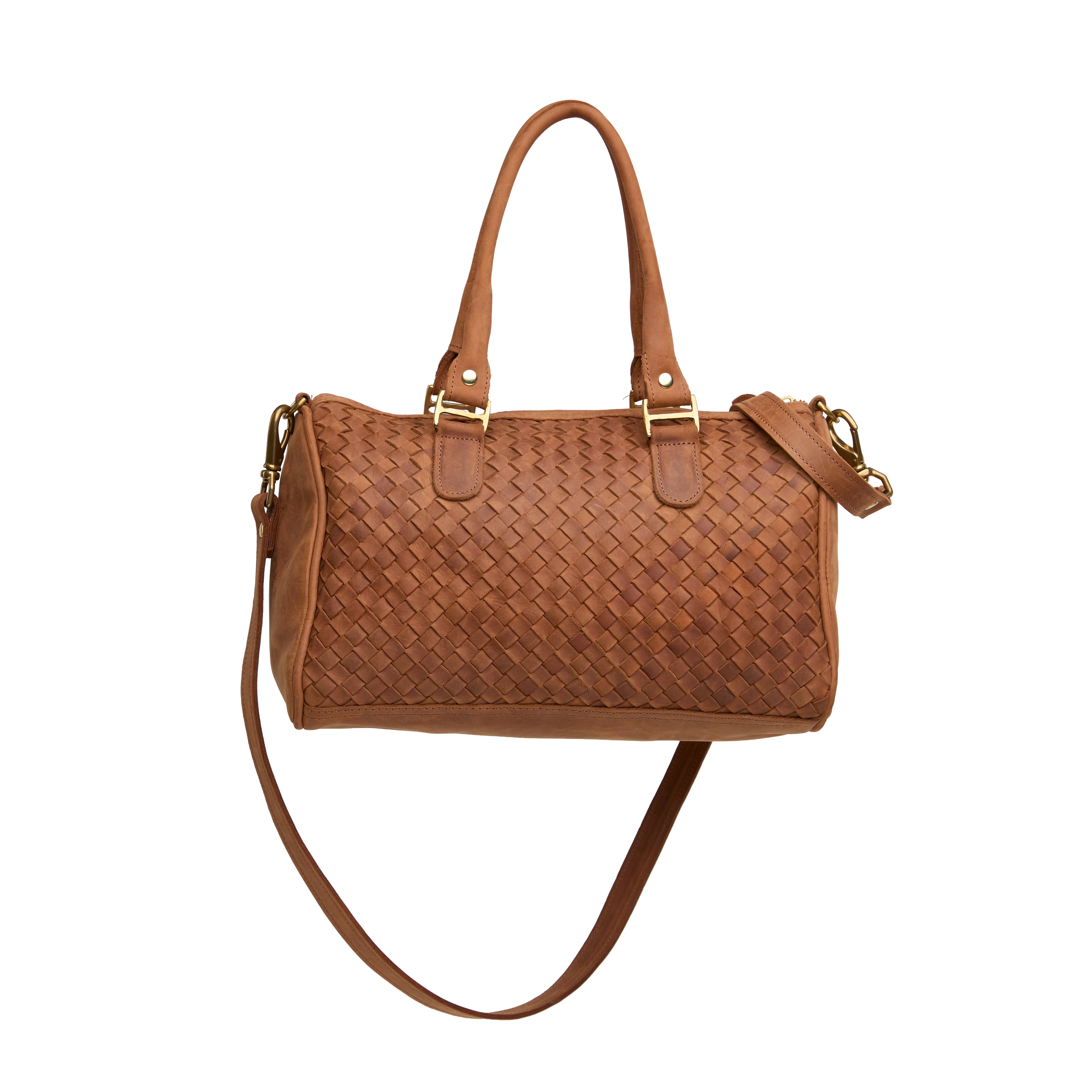 Pull-up Leather Virginia Bag Woven