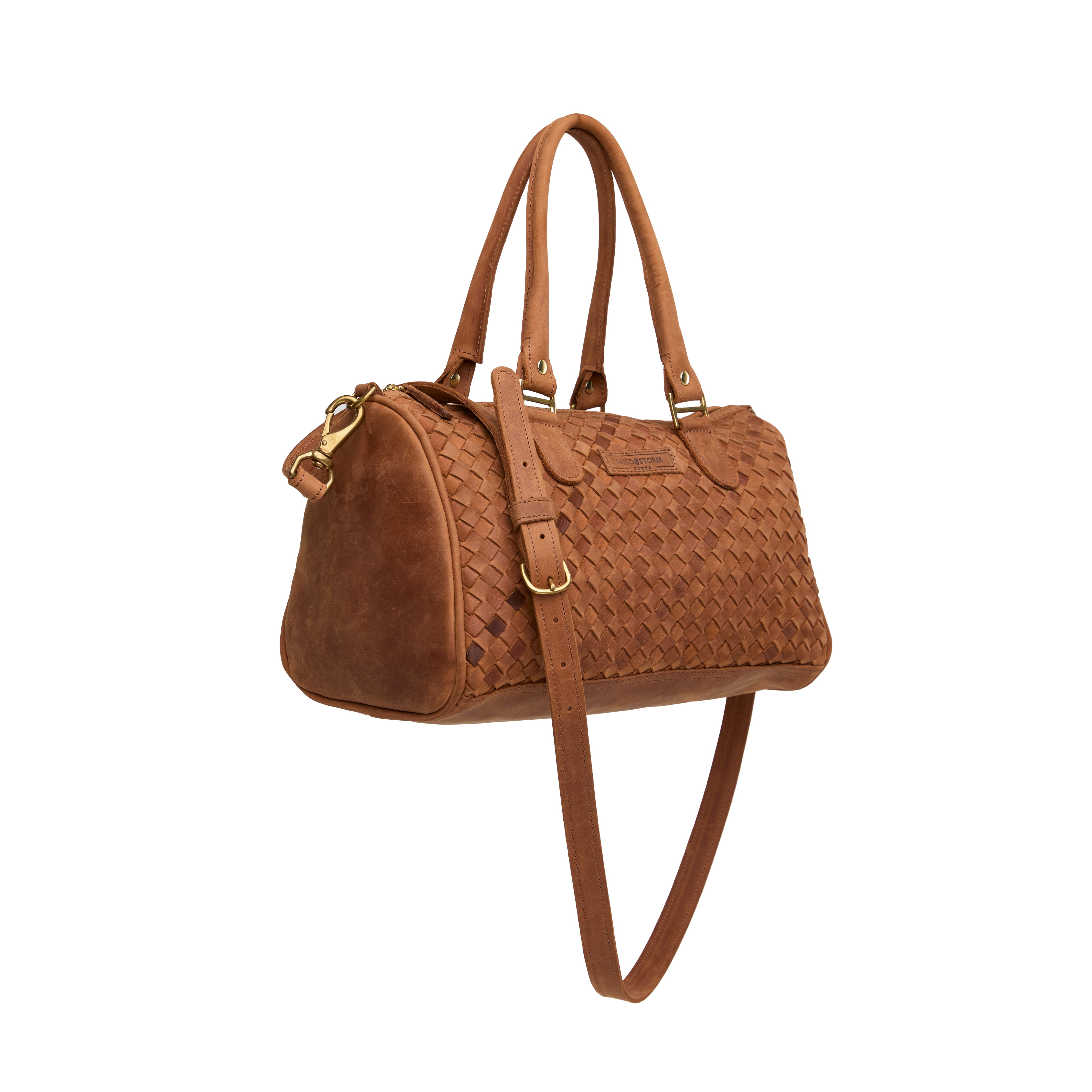 Pull-up Leather Virginia Bag Woven