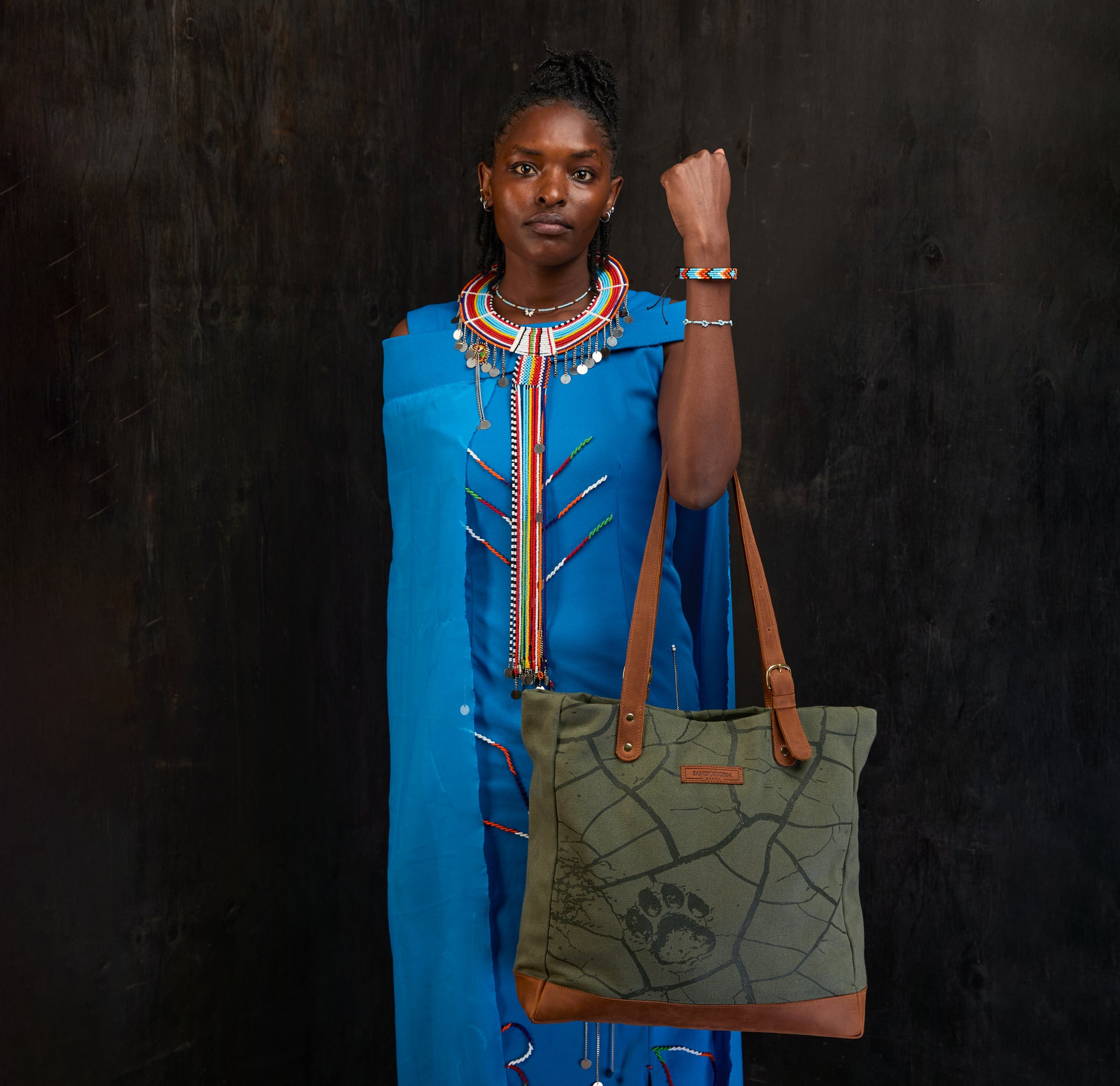 Canvas Metrine Tote x Lion Guardian (Bond)