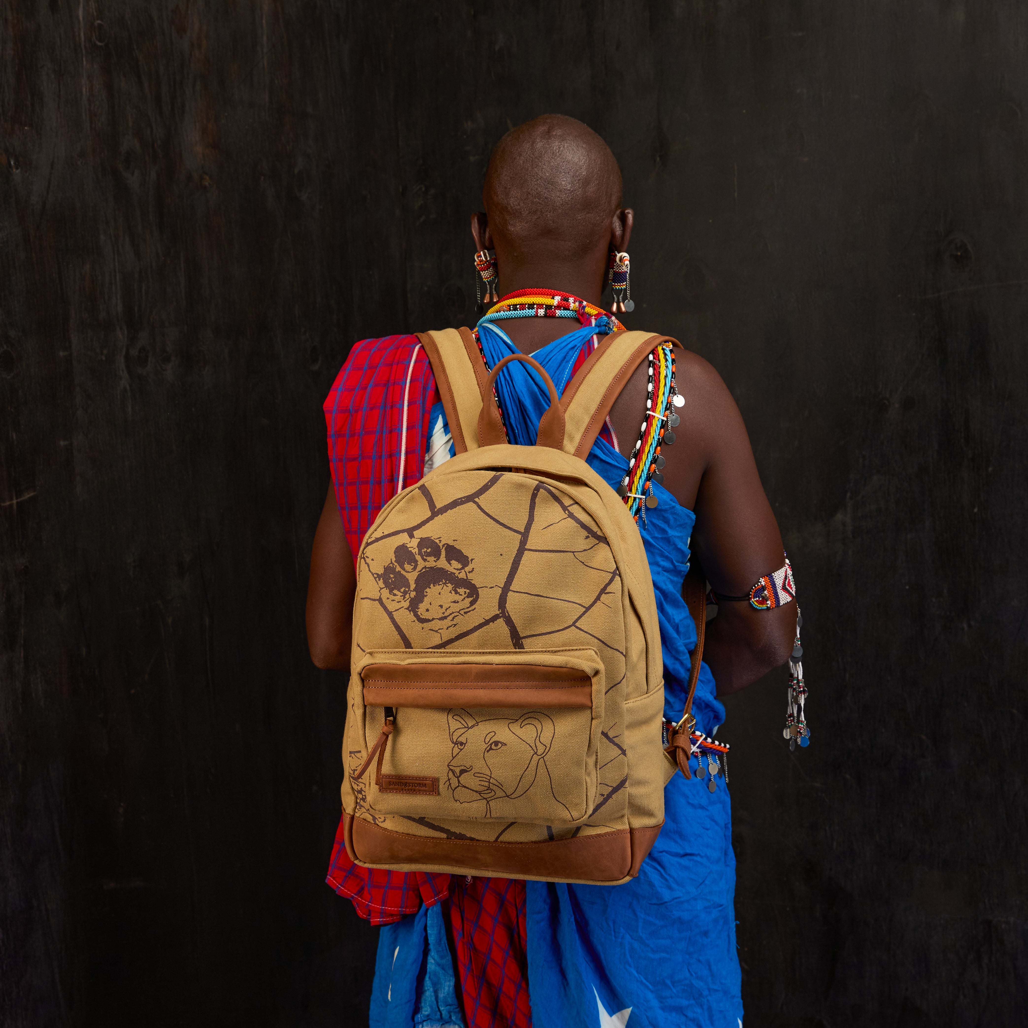 Canvas Hillary Backpack x Lion Guardian