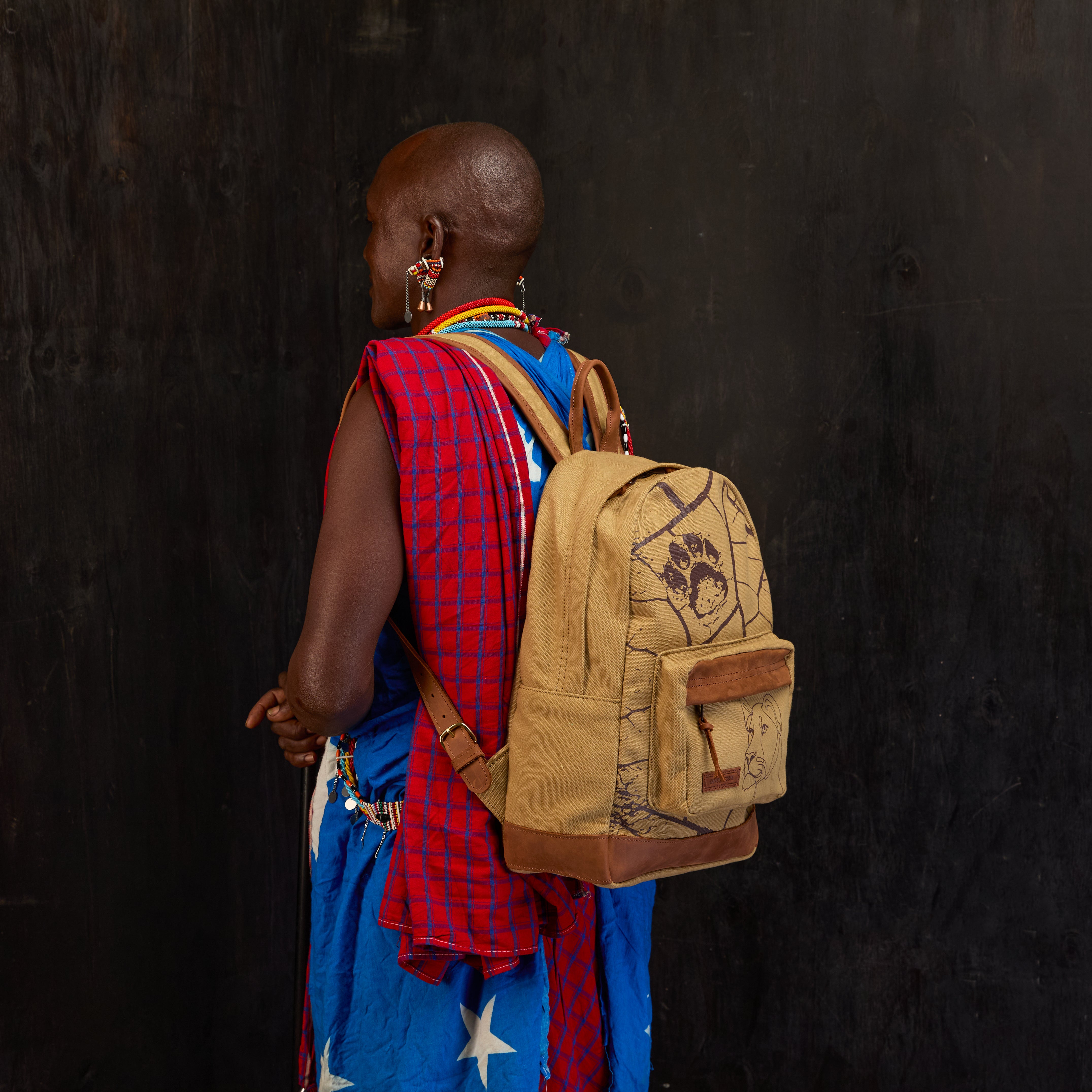 Canvas Hillary Backpack x Lion Guardian