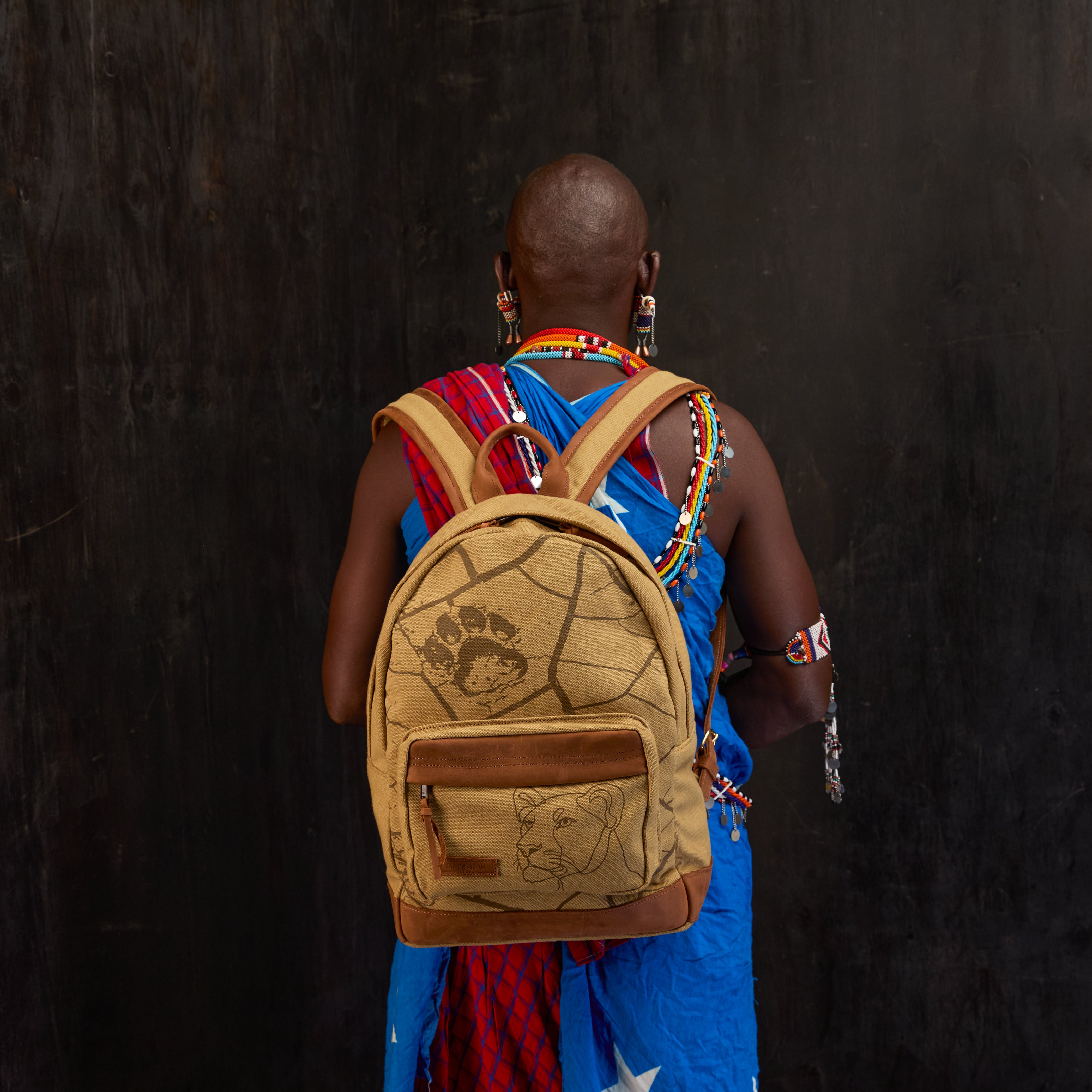 Canvas Hillary Backpack x Lion Guardian