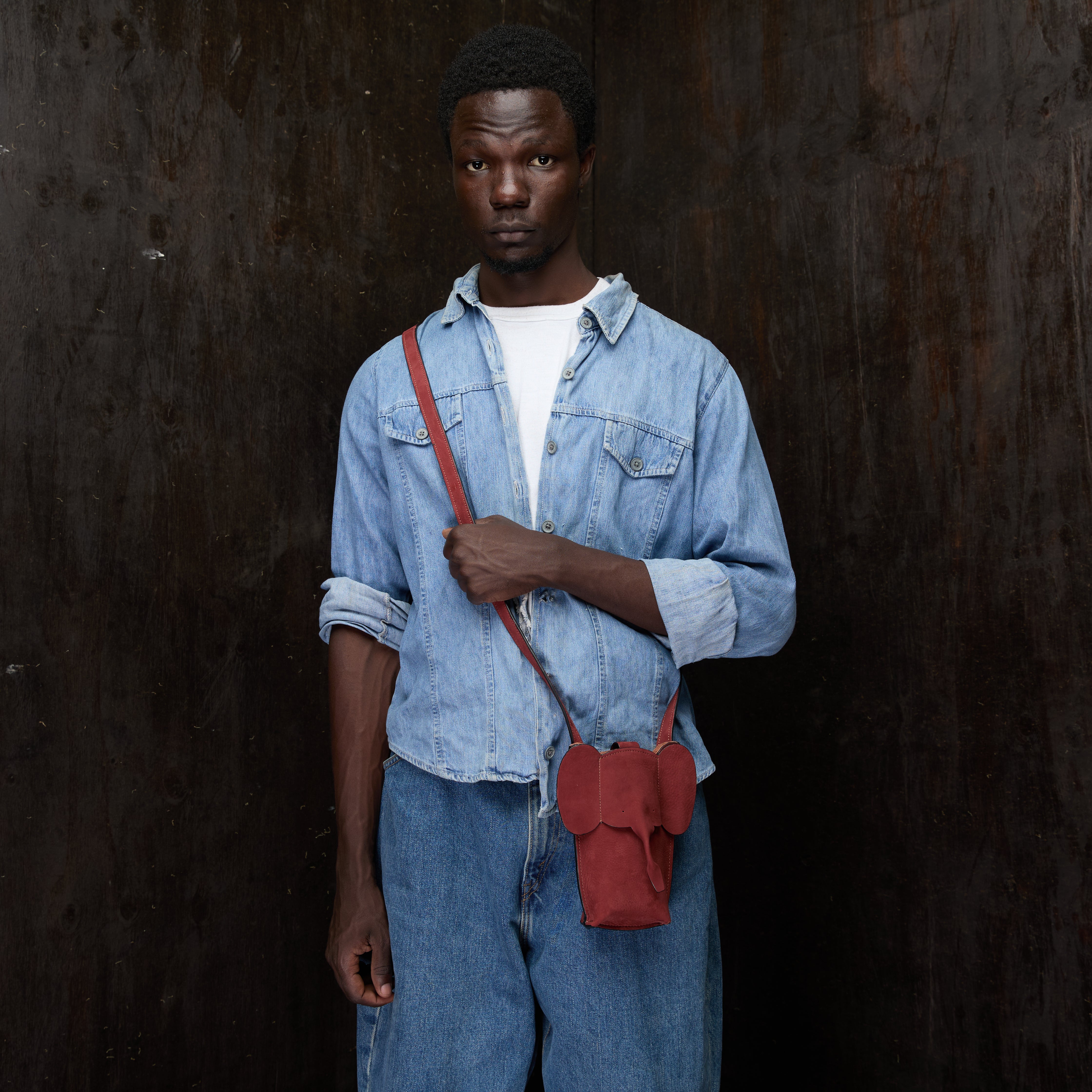 Suede Phone Purse Elephant