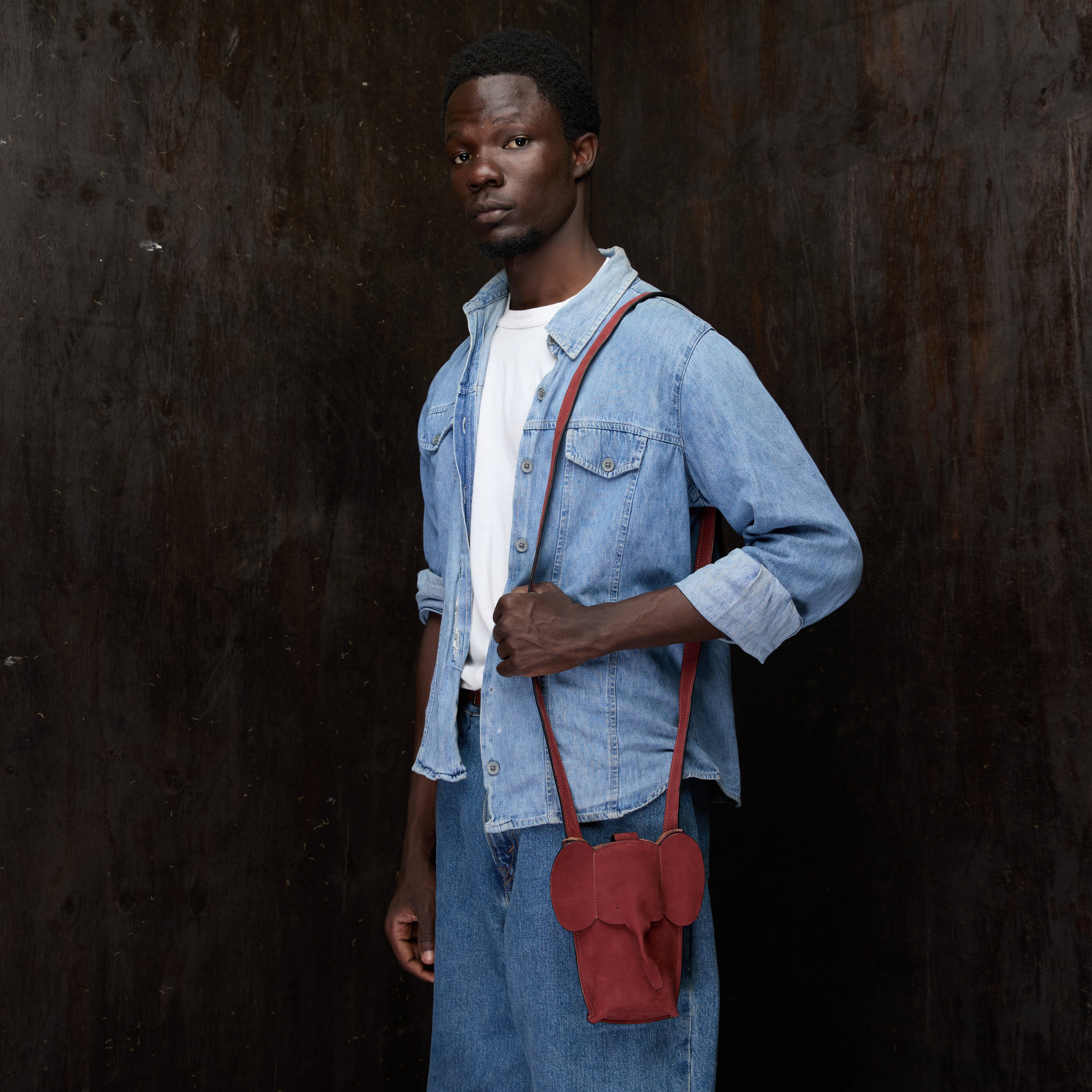 Suede Phone Purse Elephant