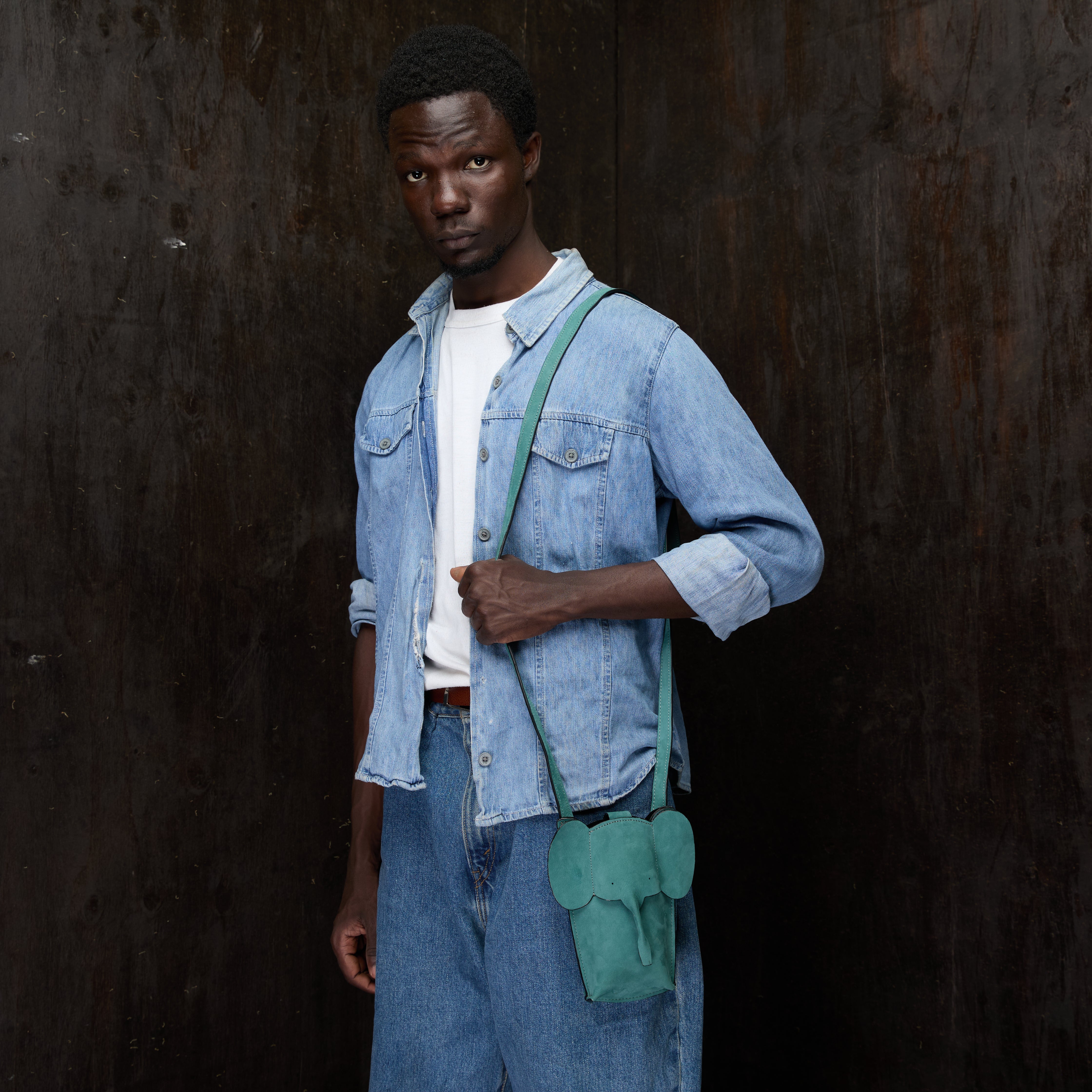 Suede Phone Purse Elephant