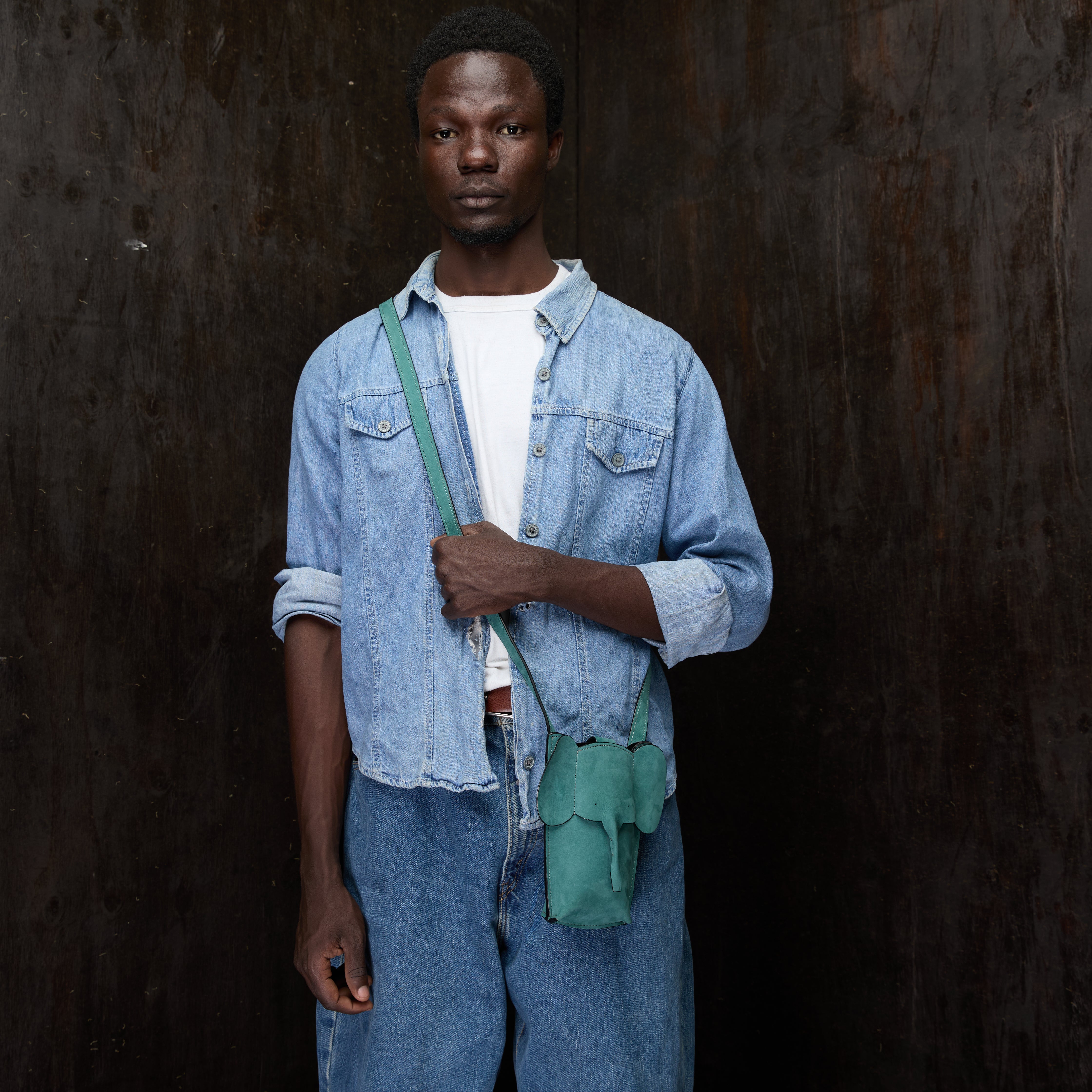 Suede Phone Purse Elephant