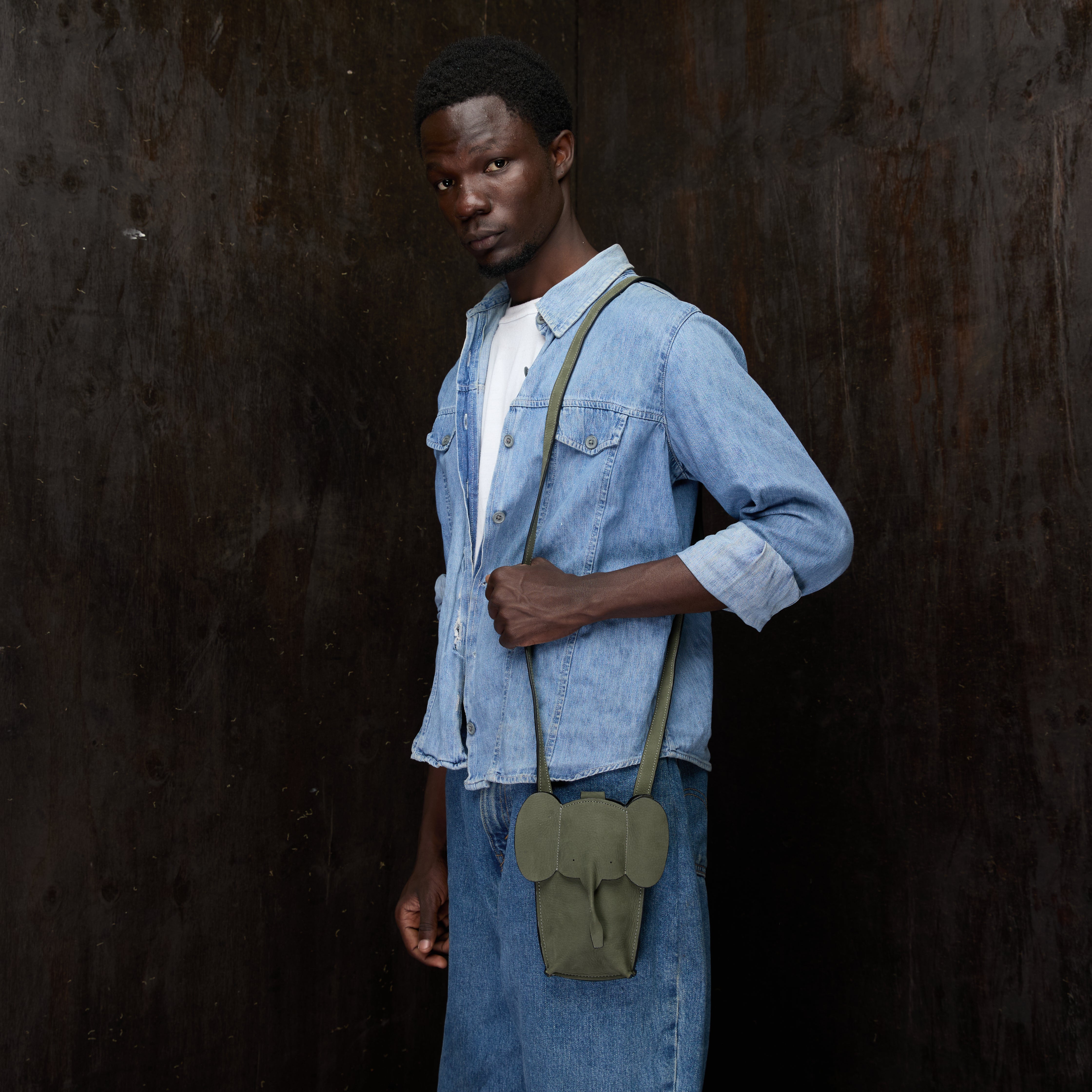 Suede Phone Purse Elephant