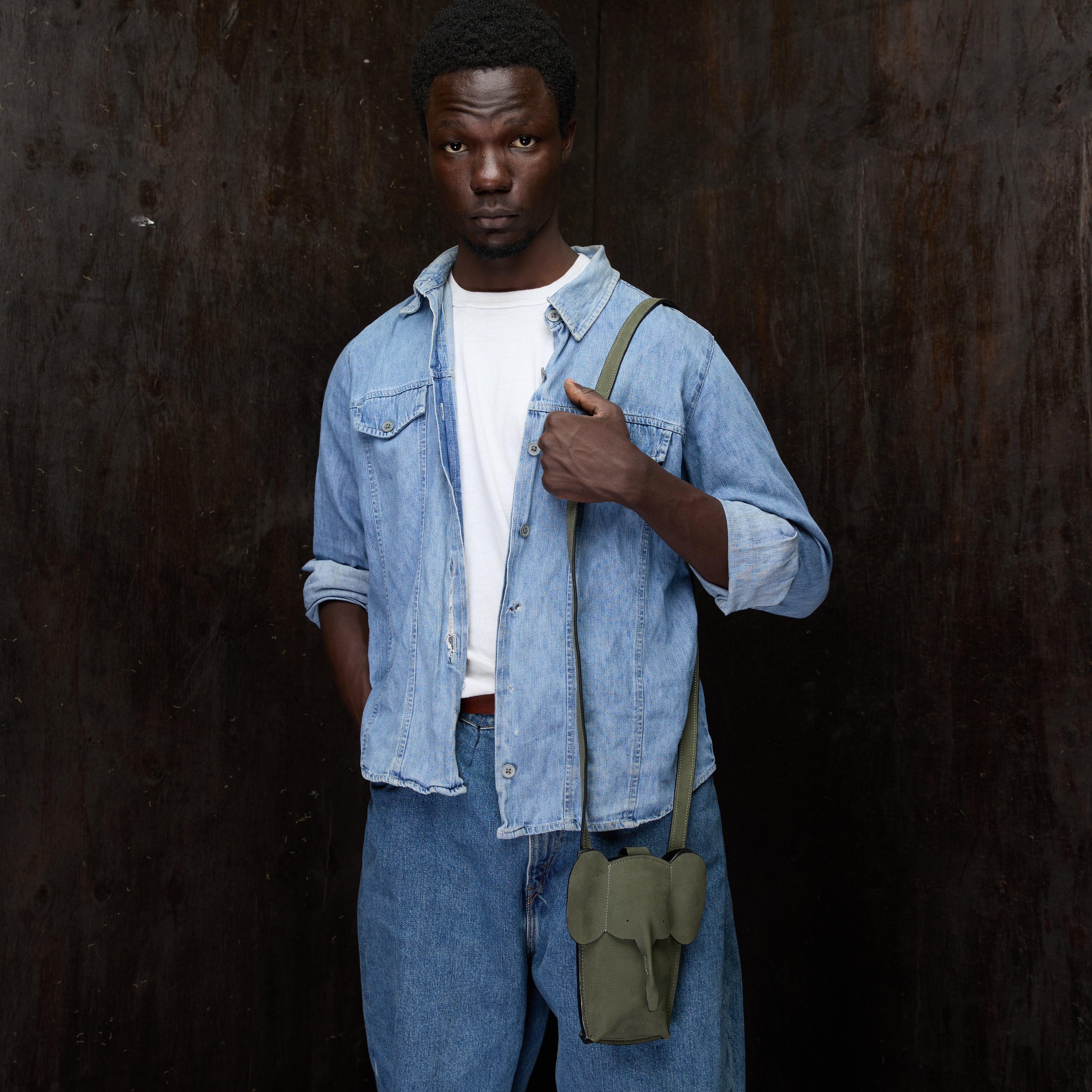 Suede Phone Purse Elephant