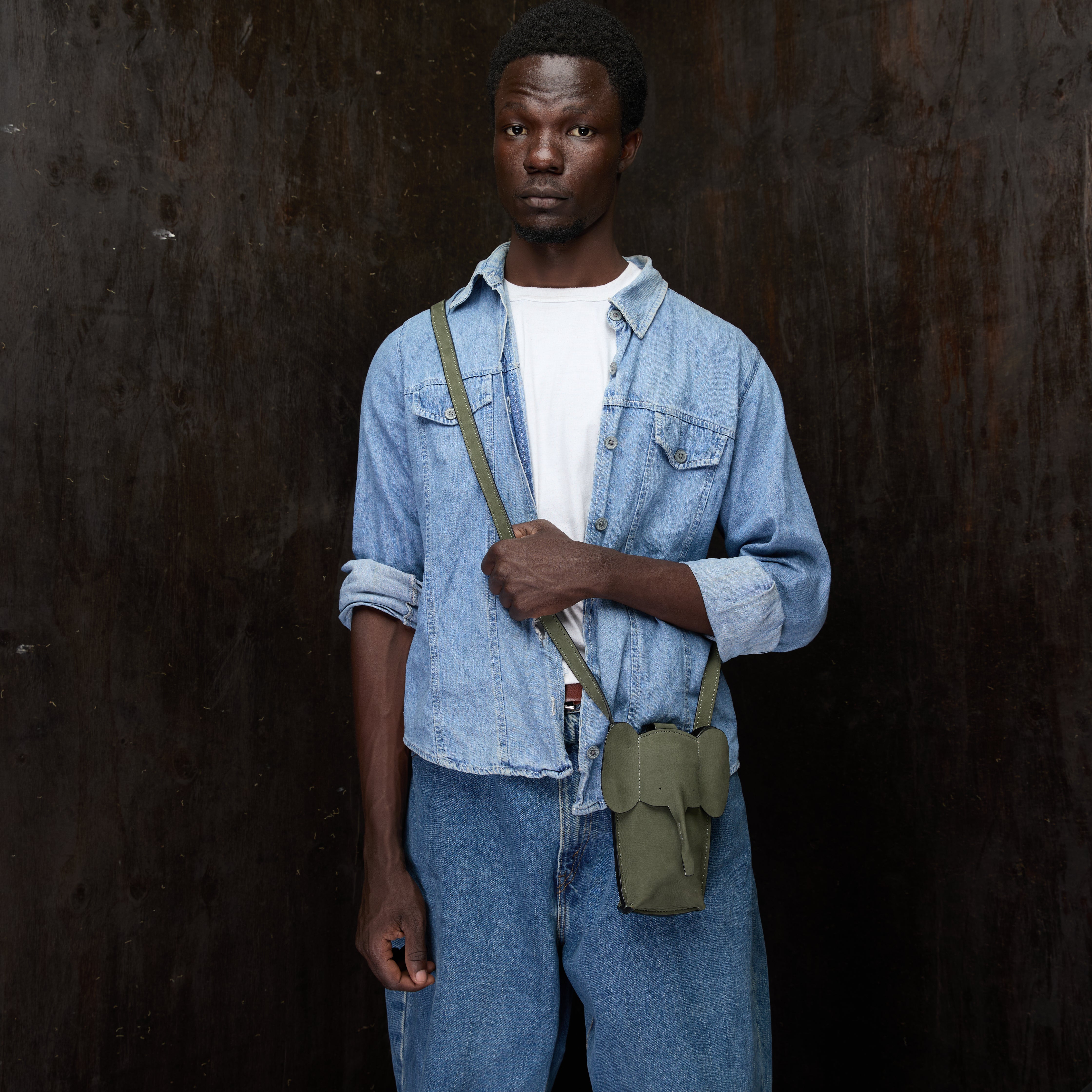 Suede Phone Purse Elephant