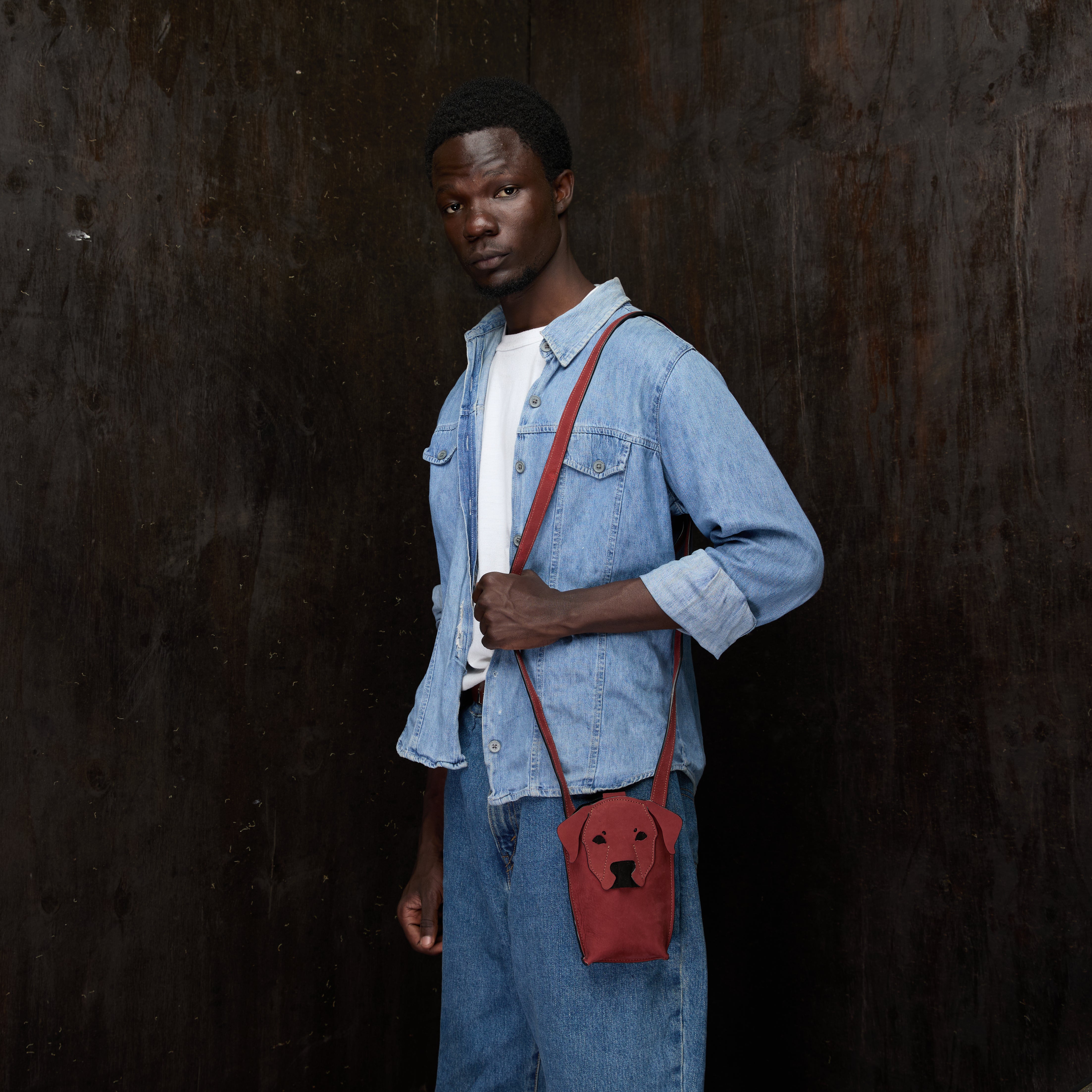 Suede Phone Purse Dog