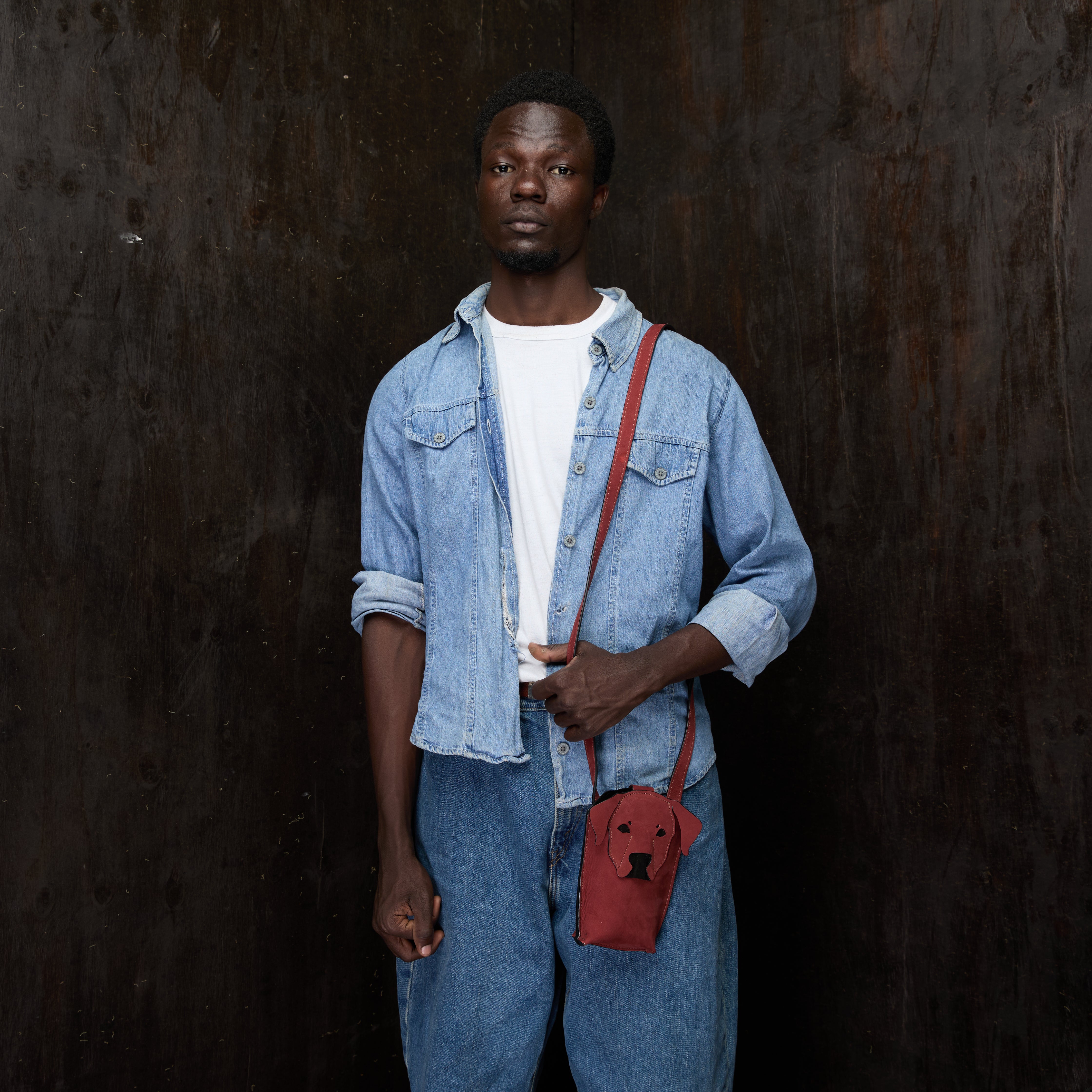 Suede Phone Purse Dog