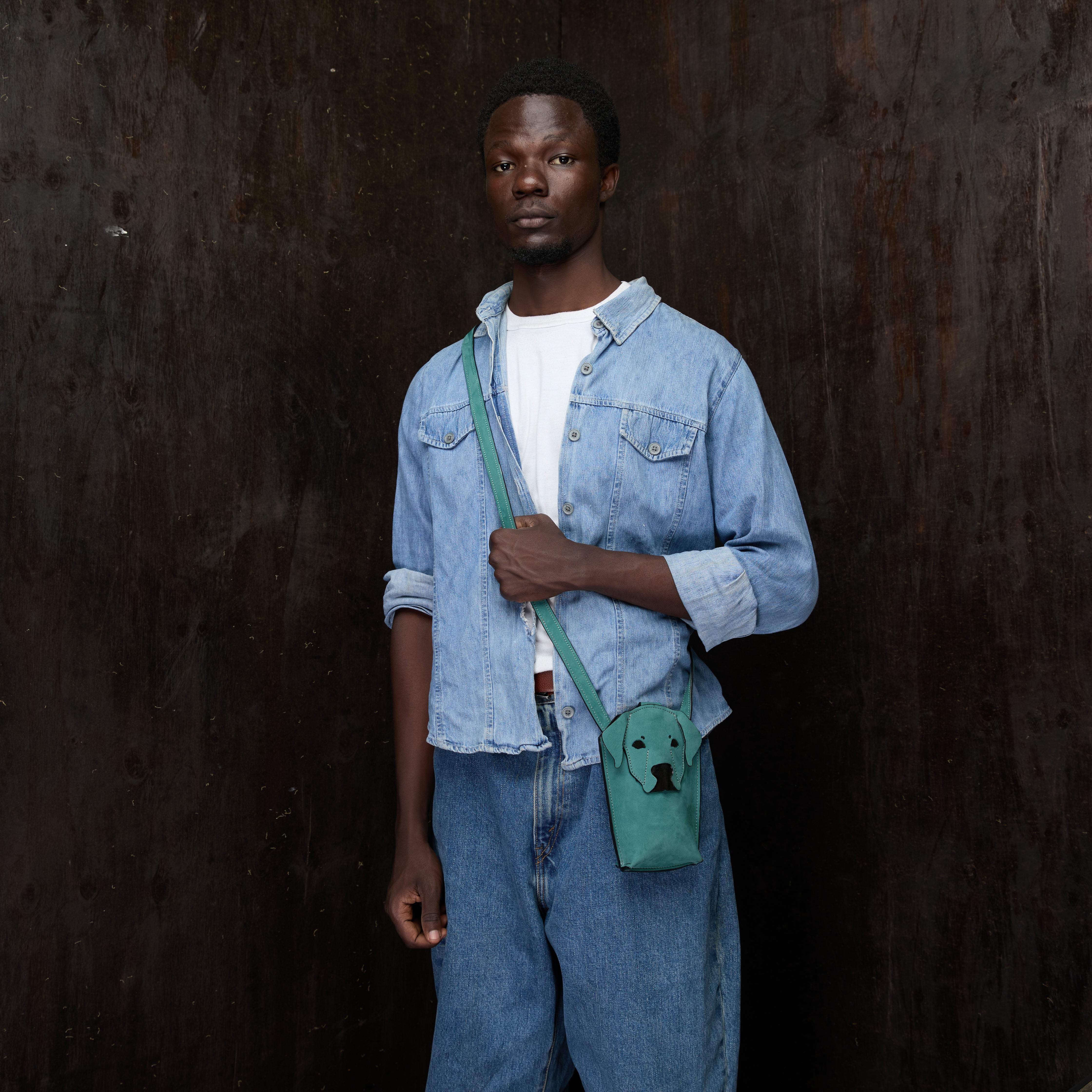 Suede Phone Purse Dog