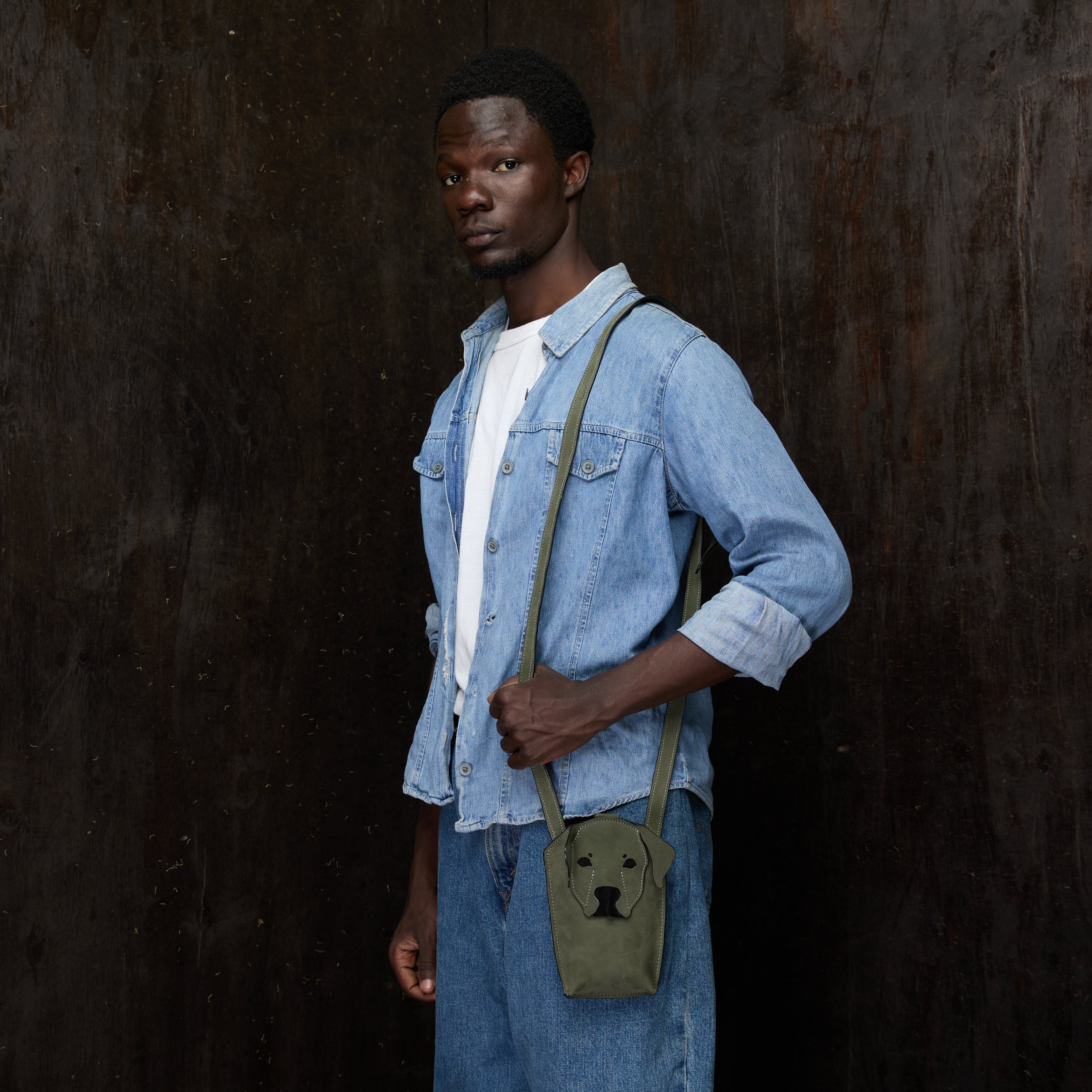 Suede Phone Purse Dog