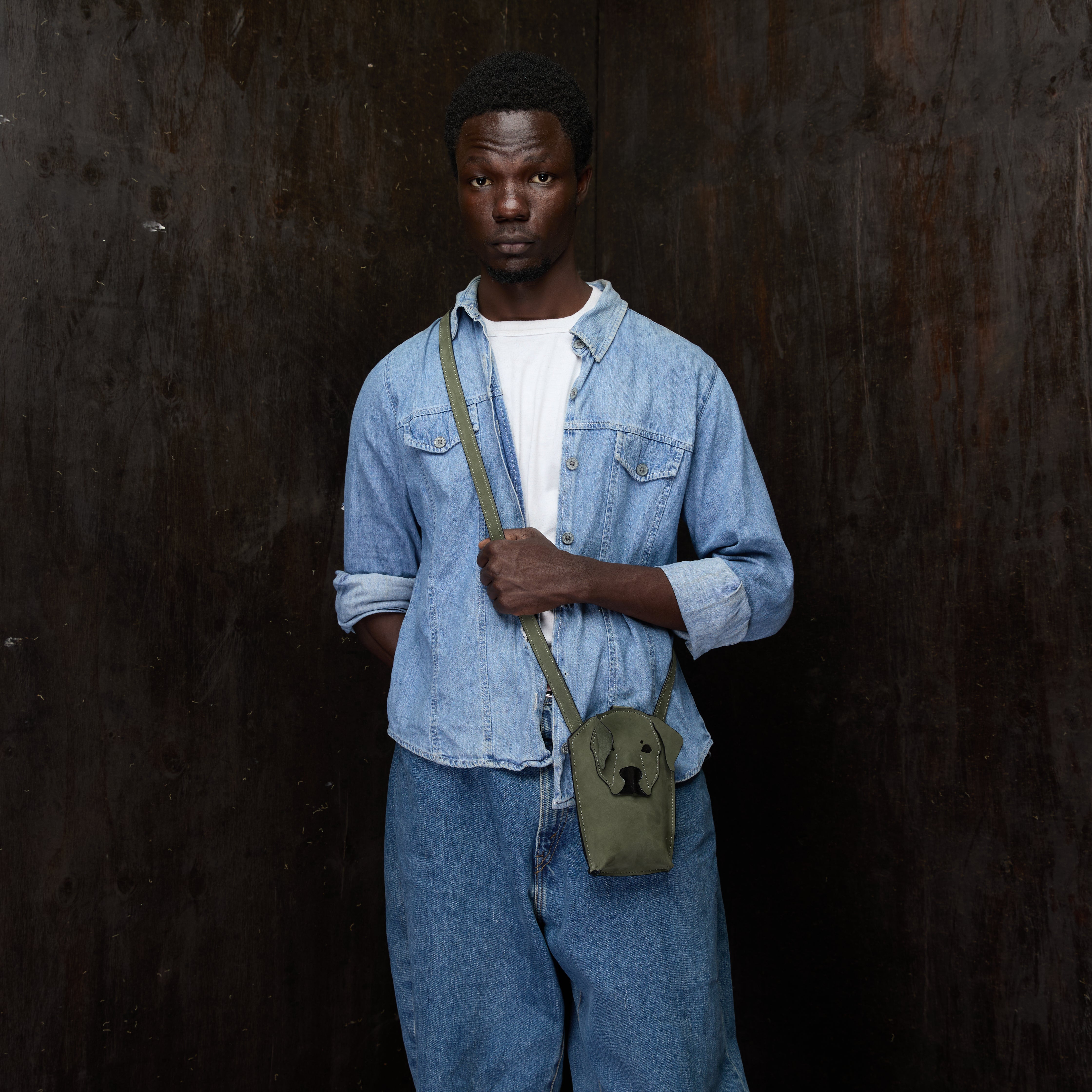 Suede Phone Purse Dog