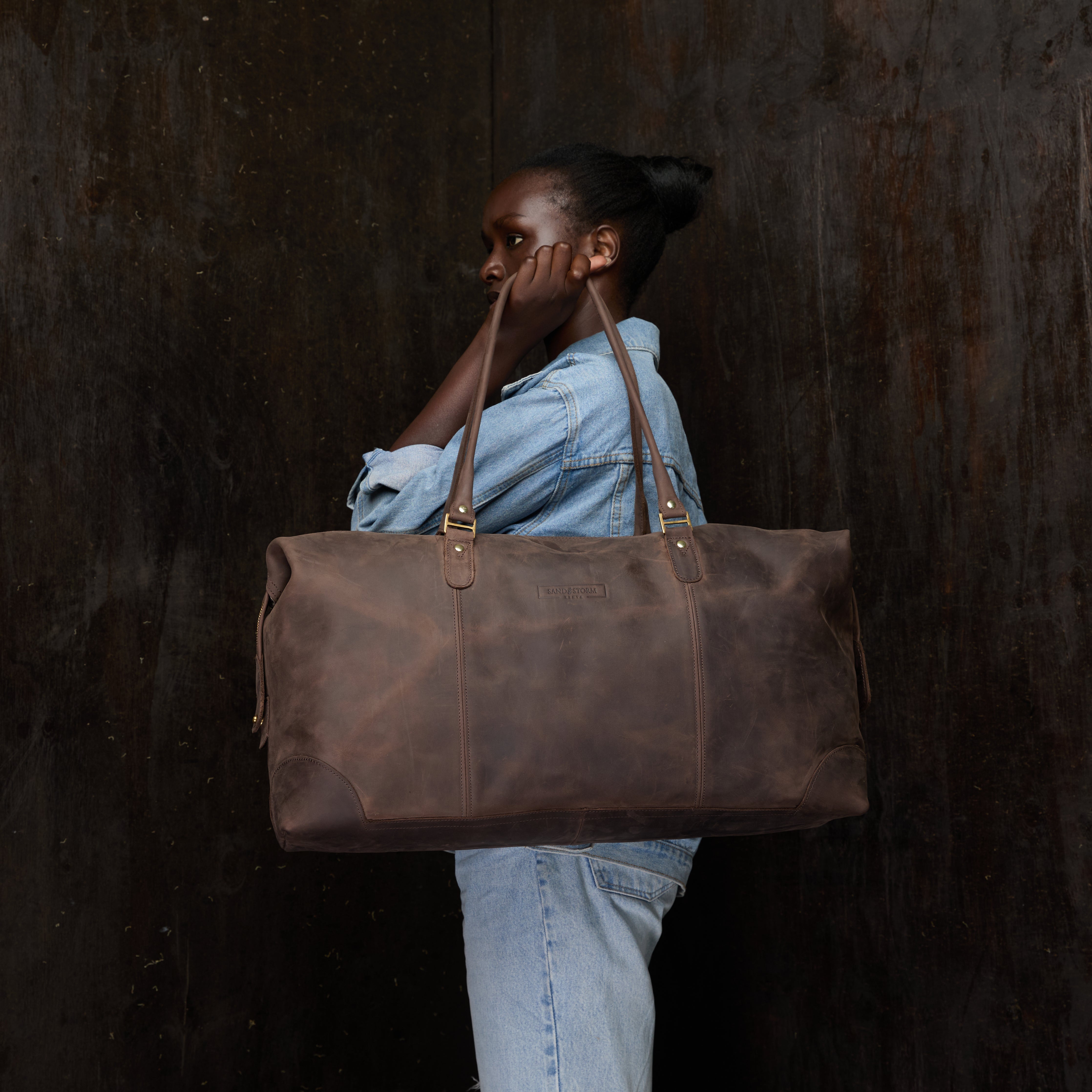 Pull-up Leather Judith Weekender