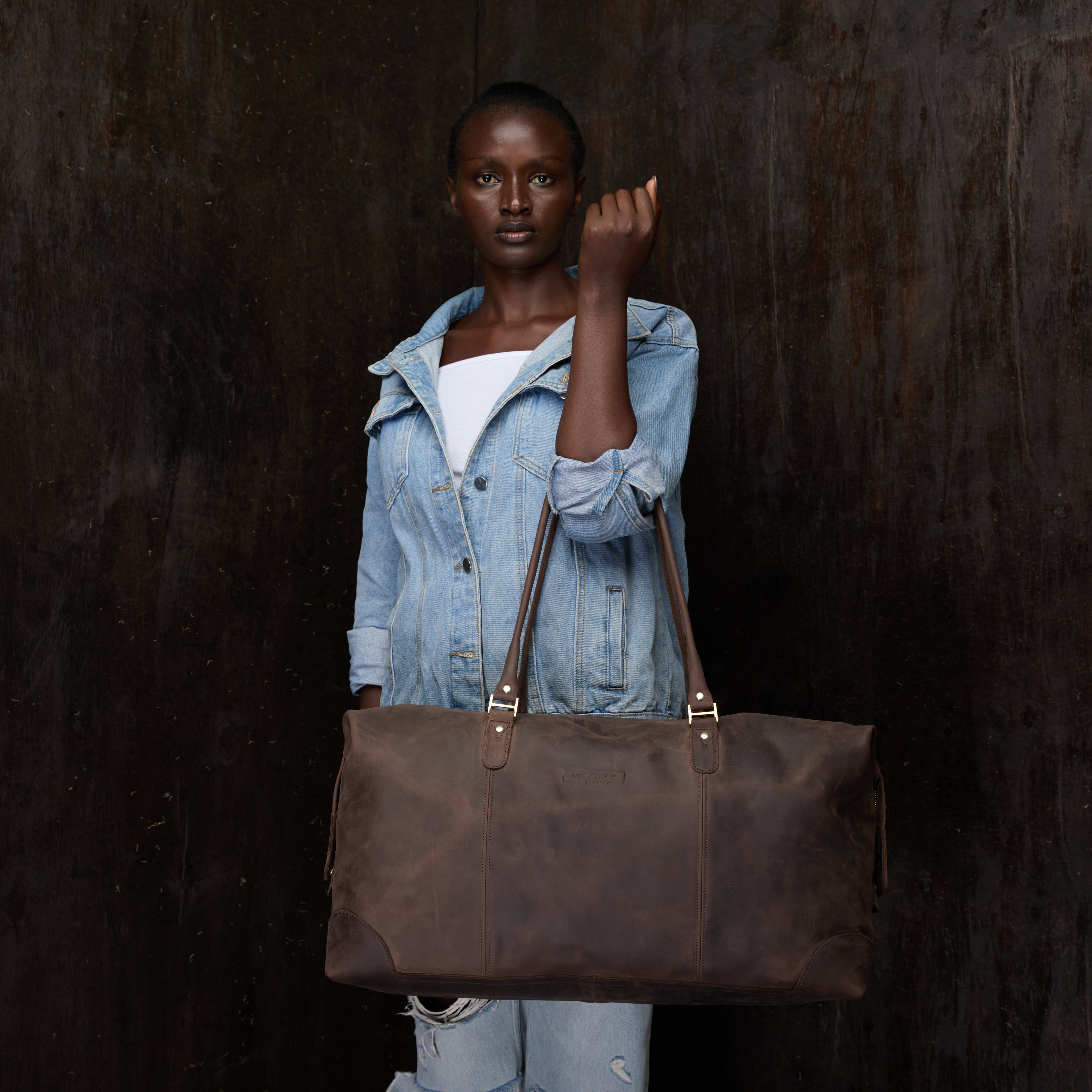 Pull-up Leather Judith Weekender