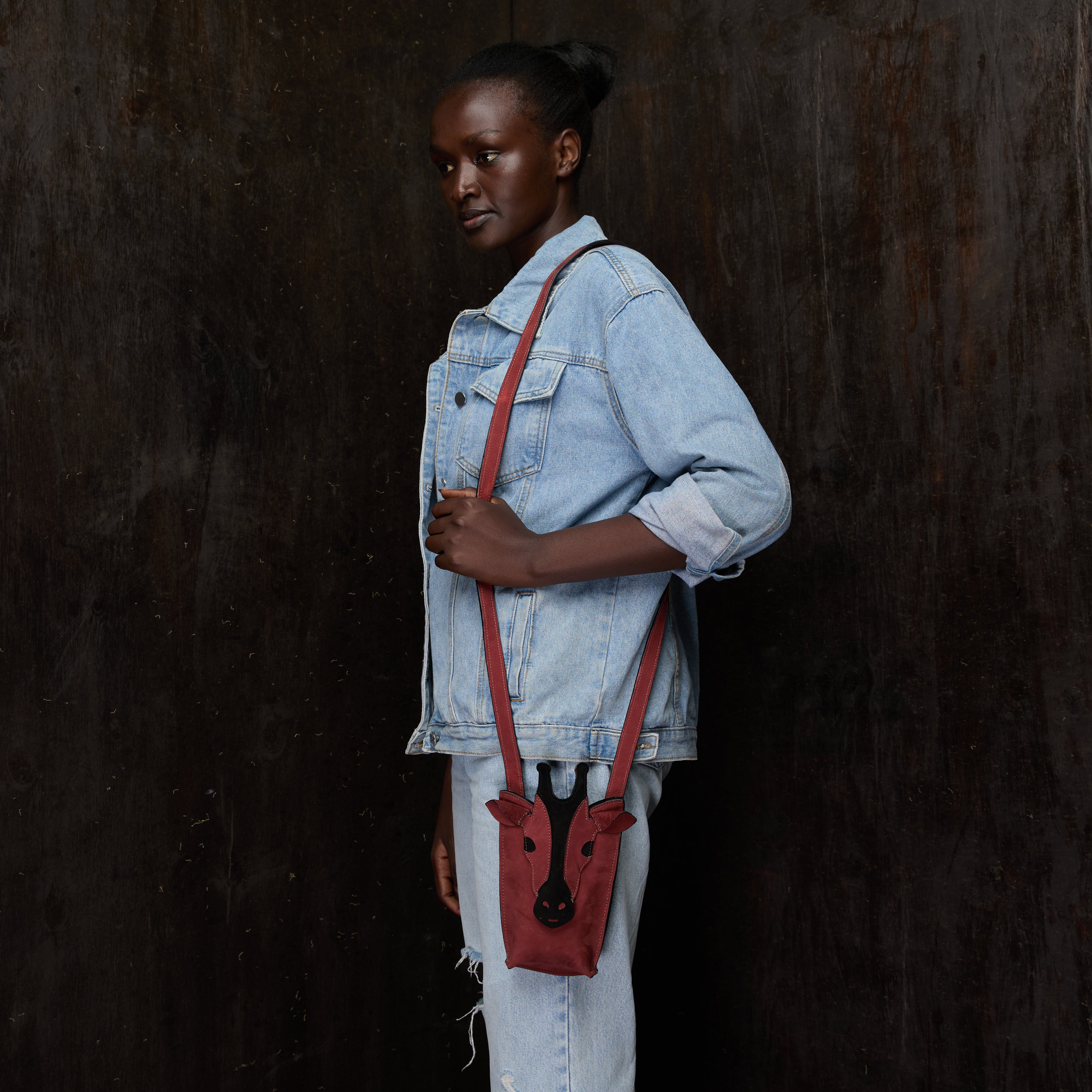 Suede Phone Purse Girraffe