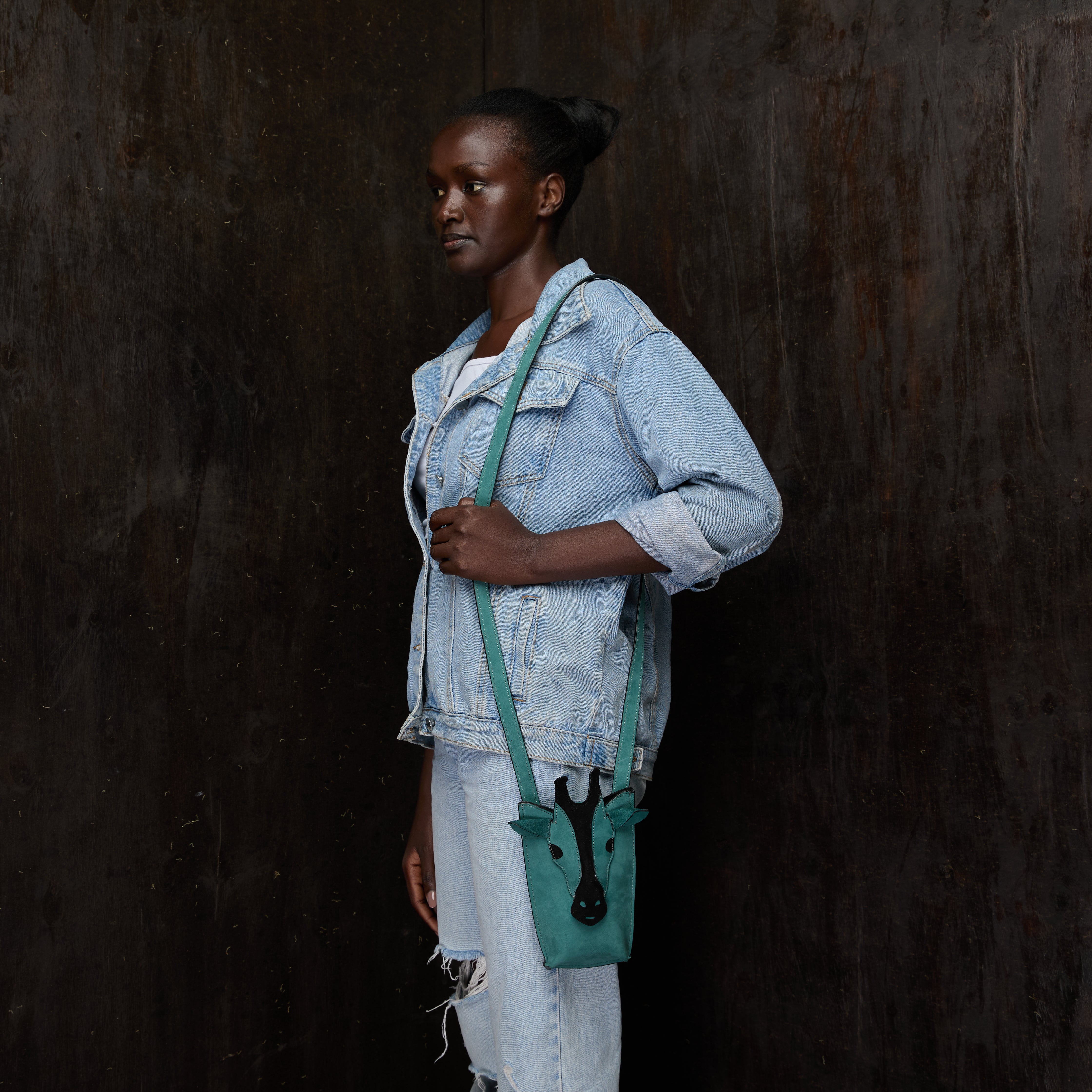 Suede Phone Purse Girraffe