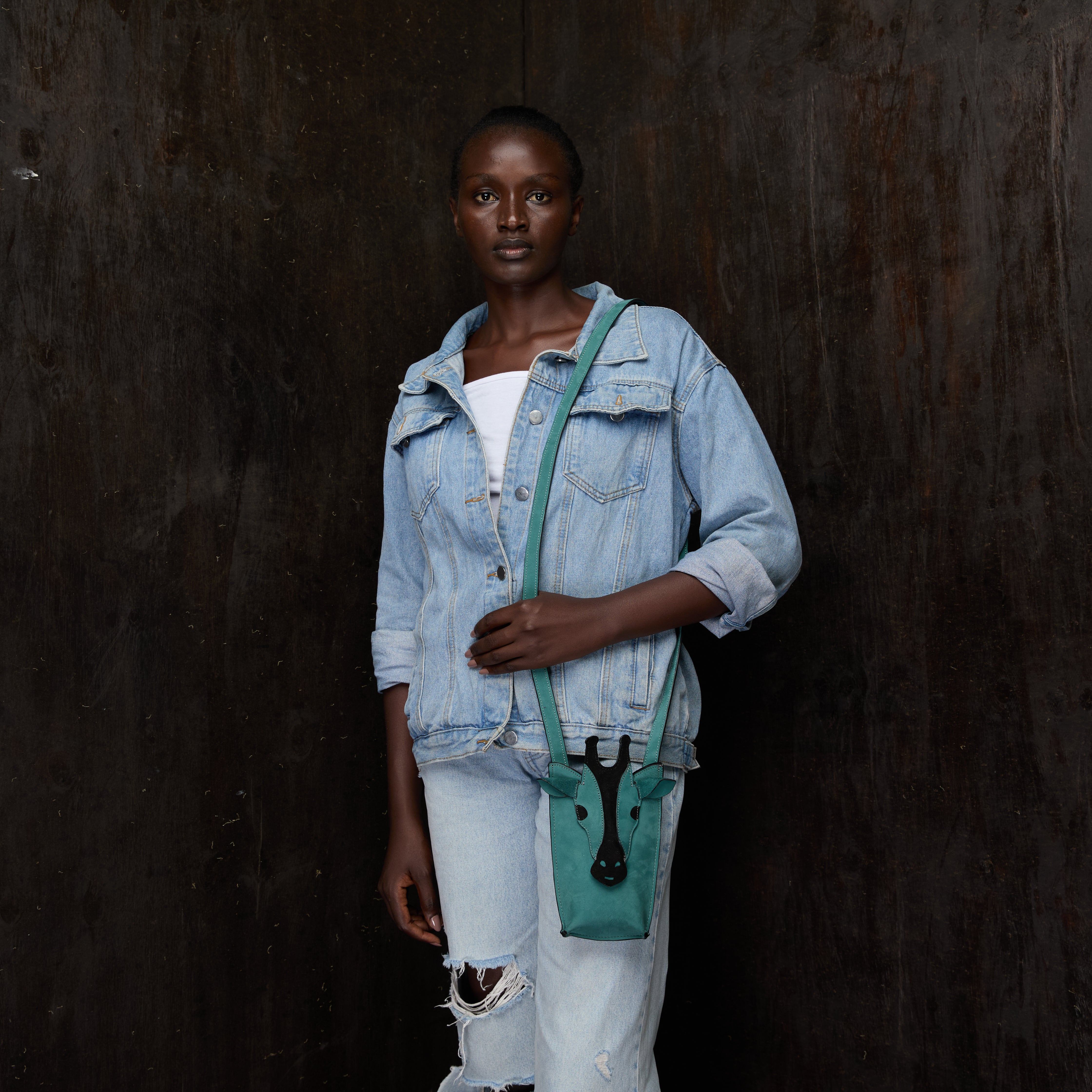 Suede Phone Purse Girraffe