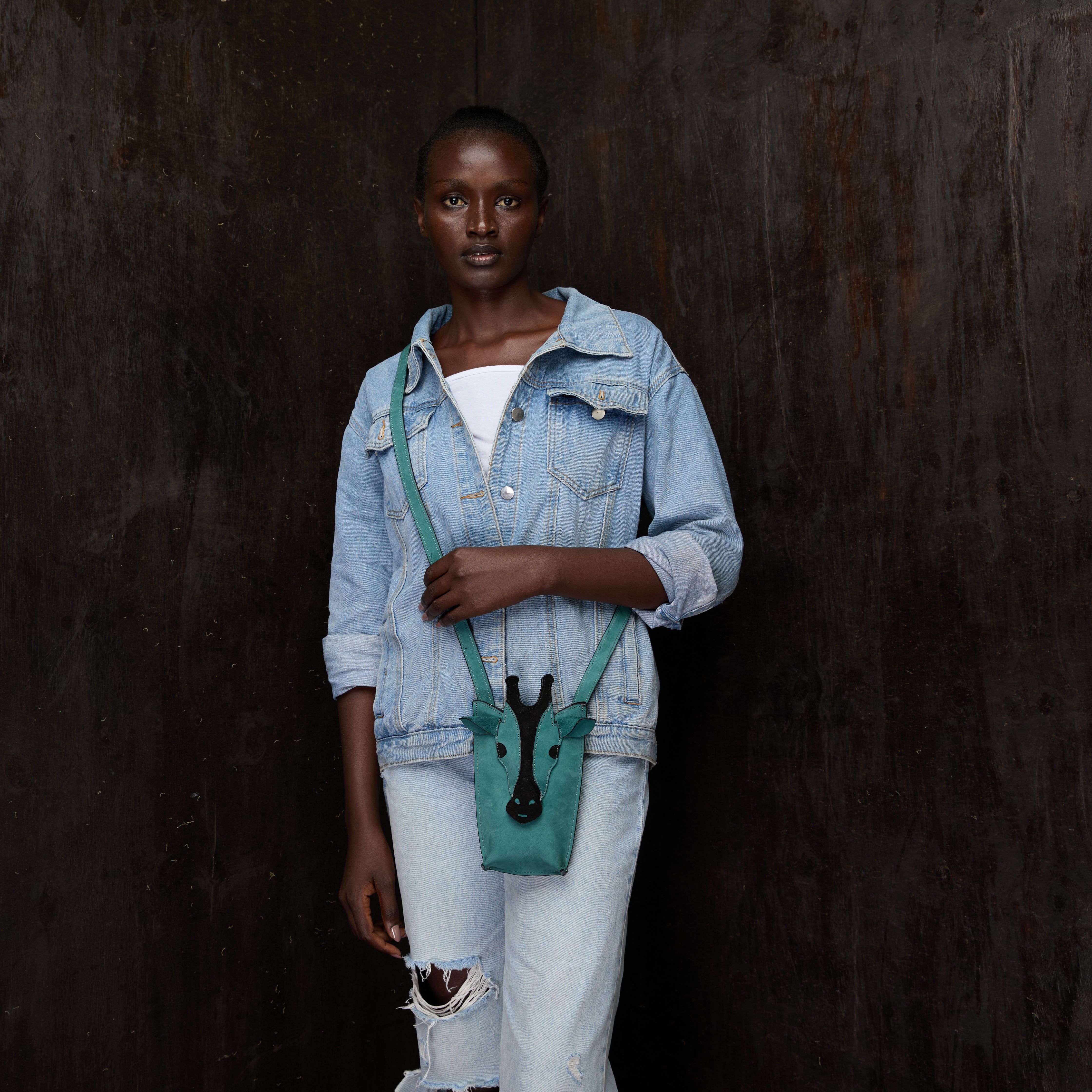 Suede Phone Purse Girraffe