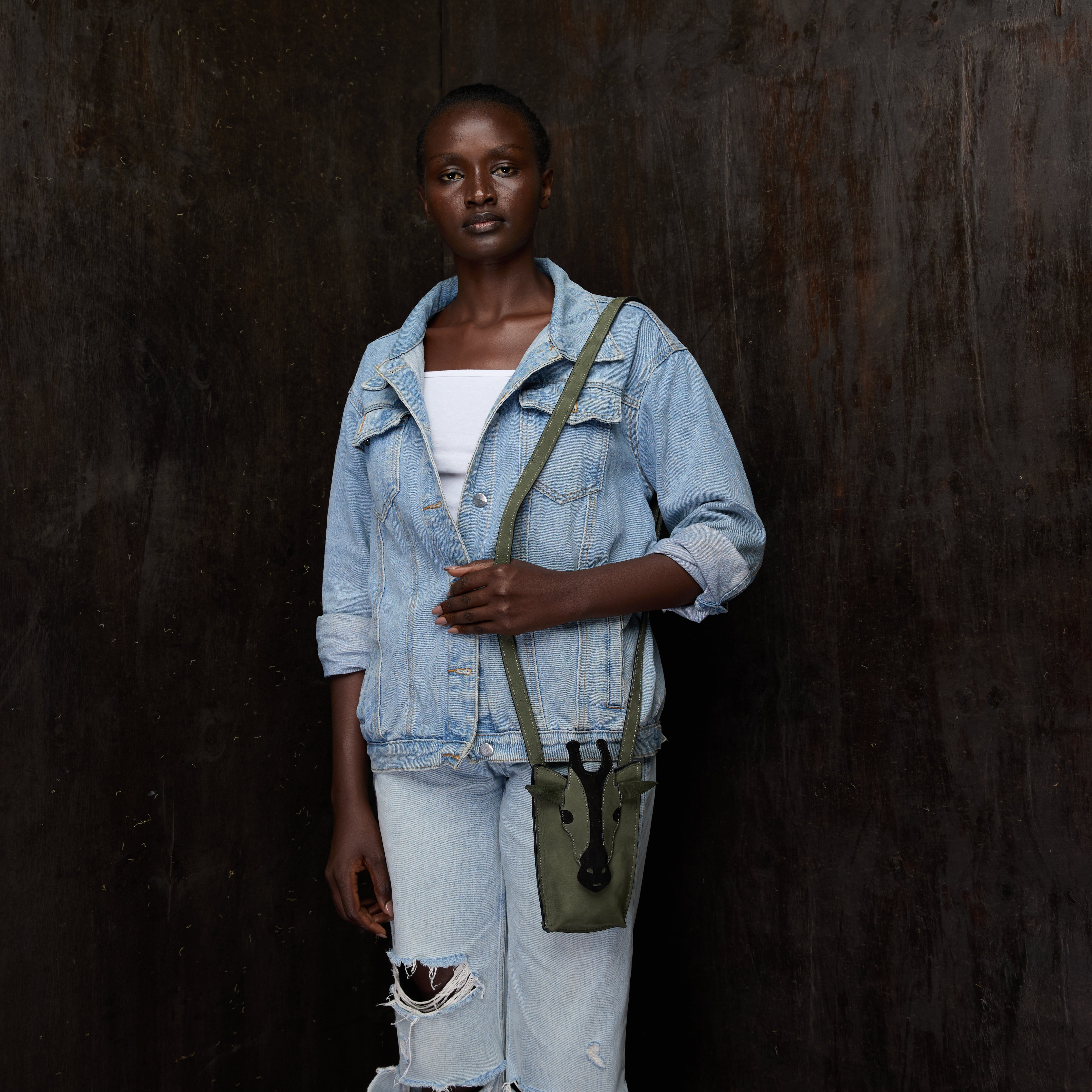 Suede Phone Purse Girraffe