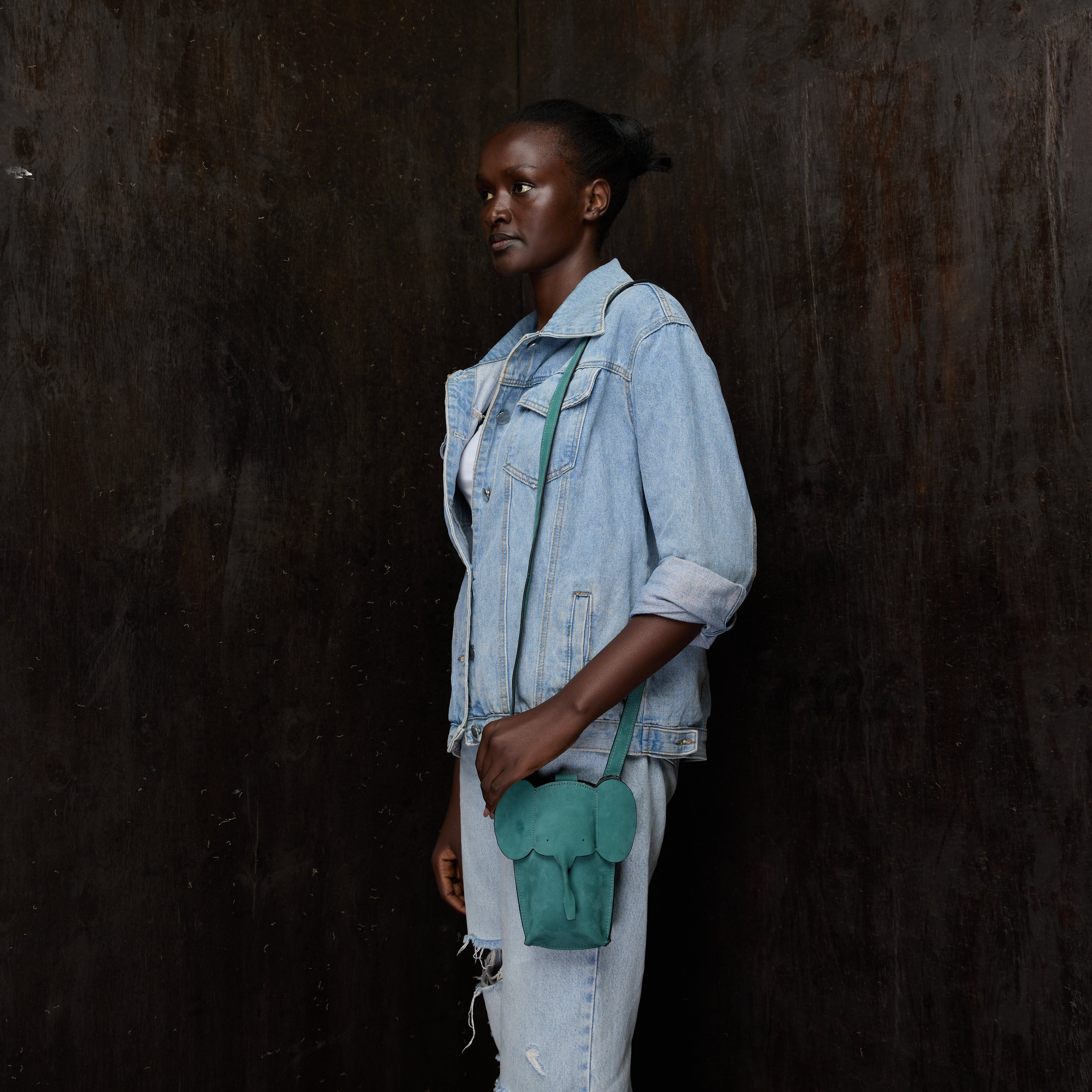 Suede Phone Purse Elephant