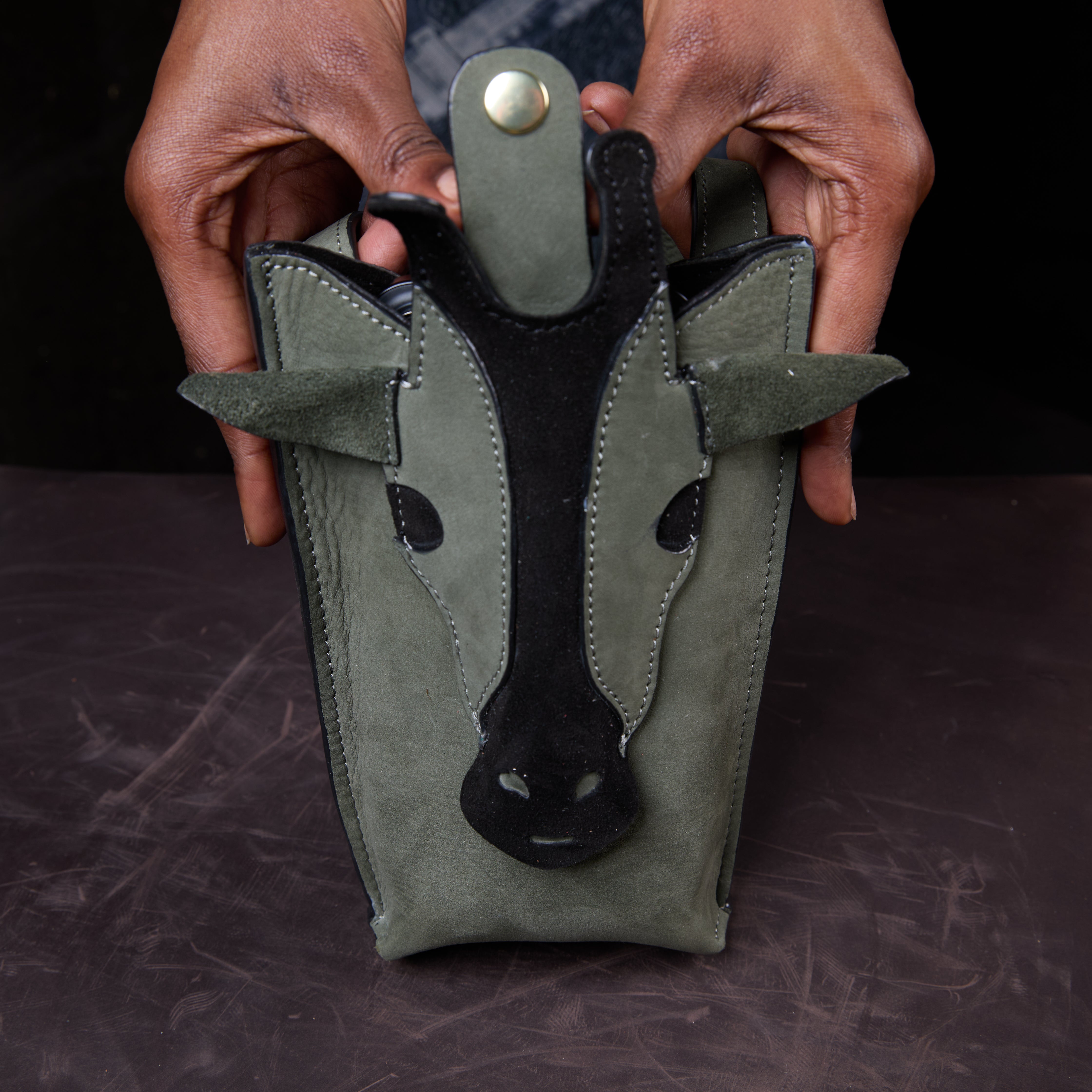 Suede Phone Purse Girraffe