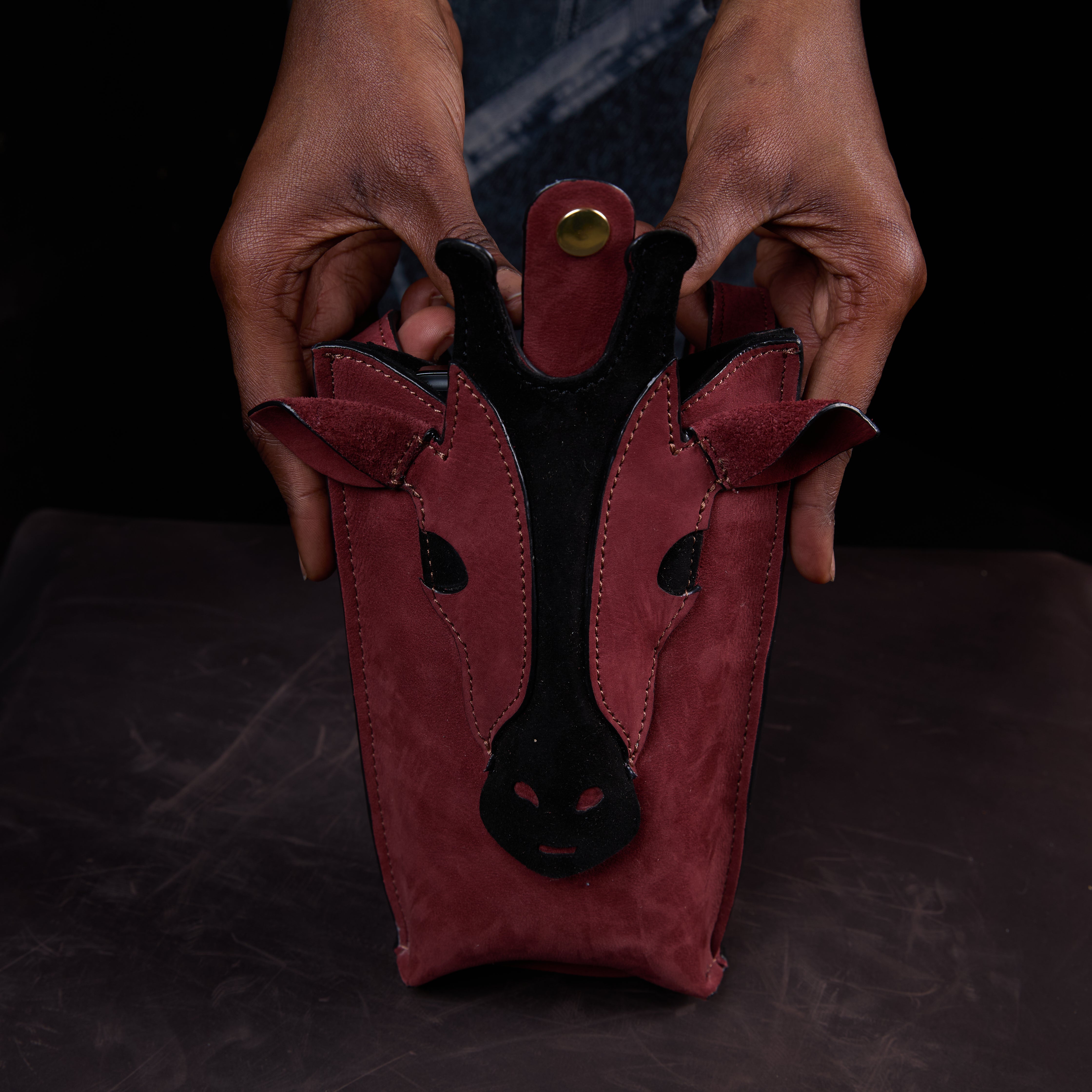 Suede Phone Purse Girraffe