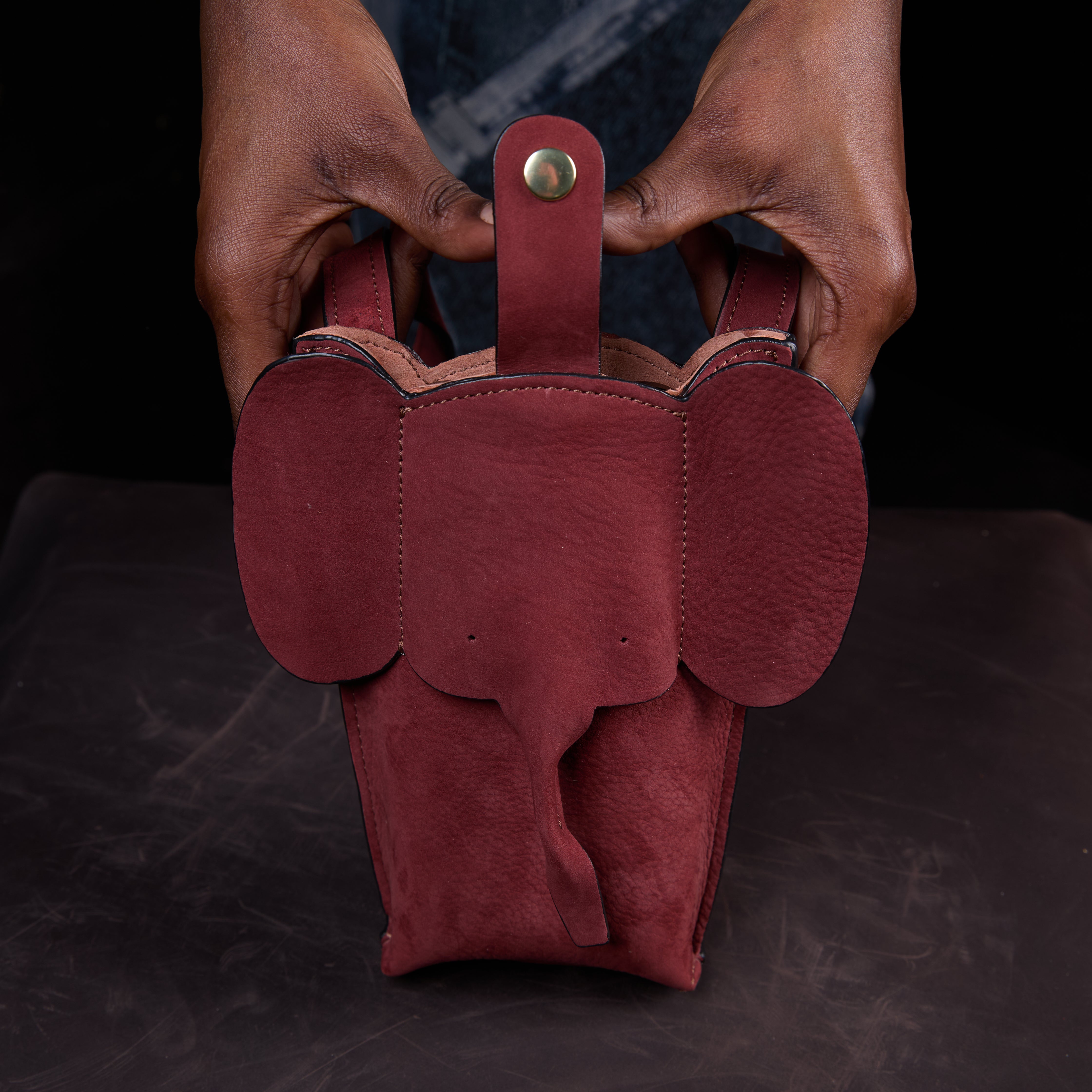 Suede Phone Purse Elephant