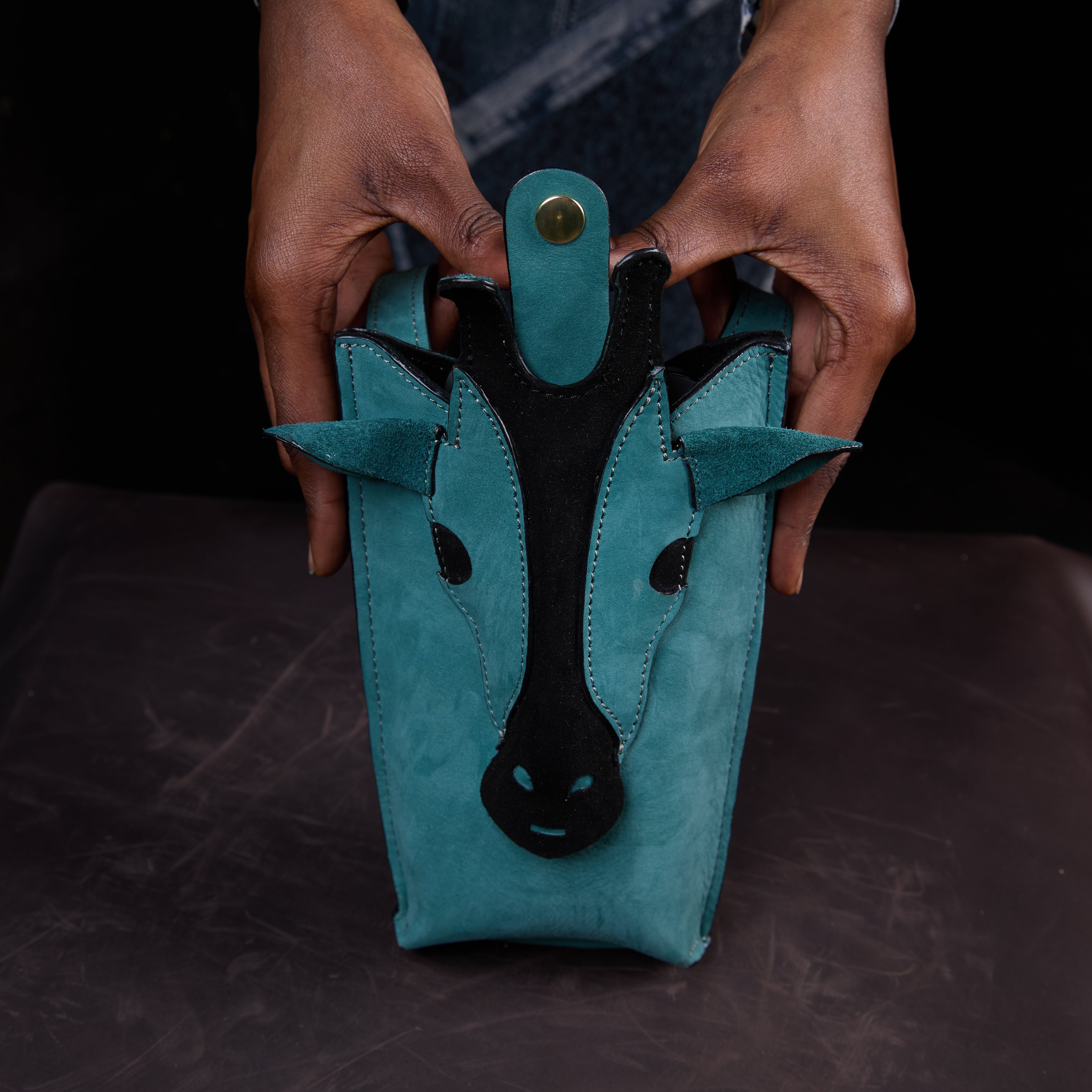 Suede Phone Purse Girraffe