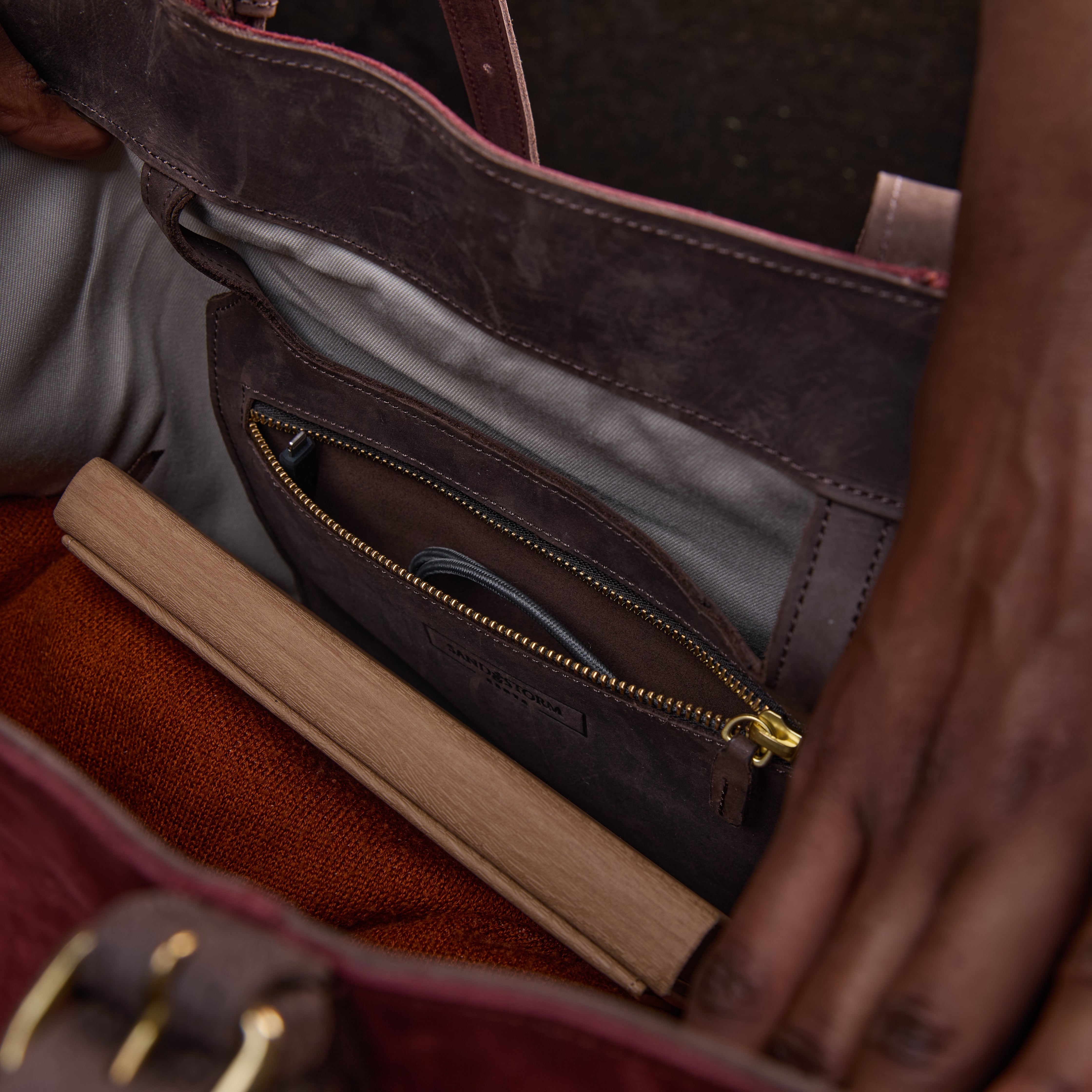 Suede Tote (Flower Beaded)