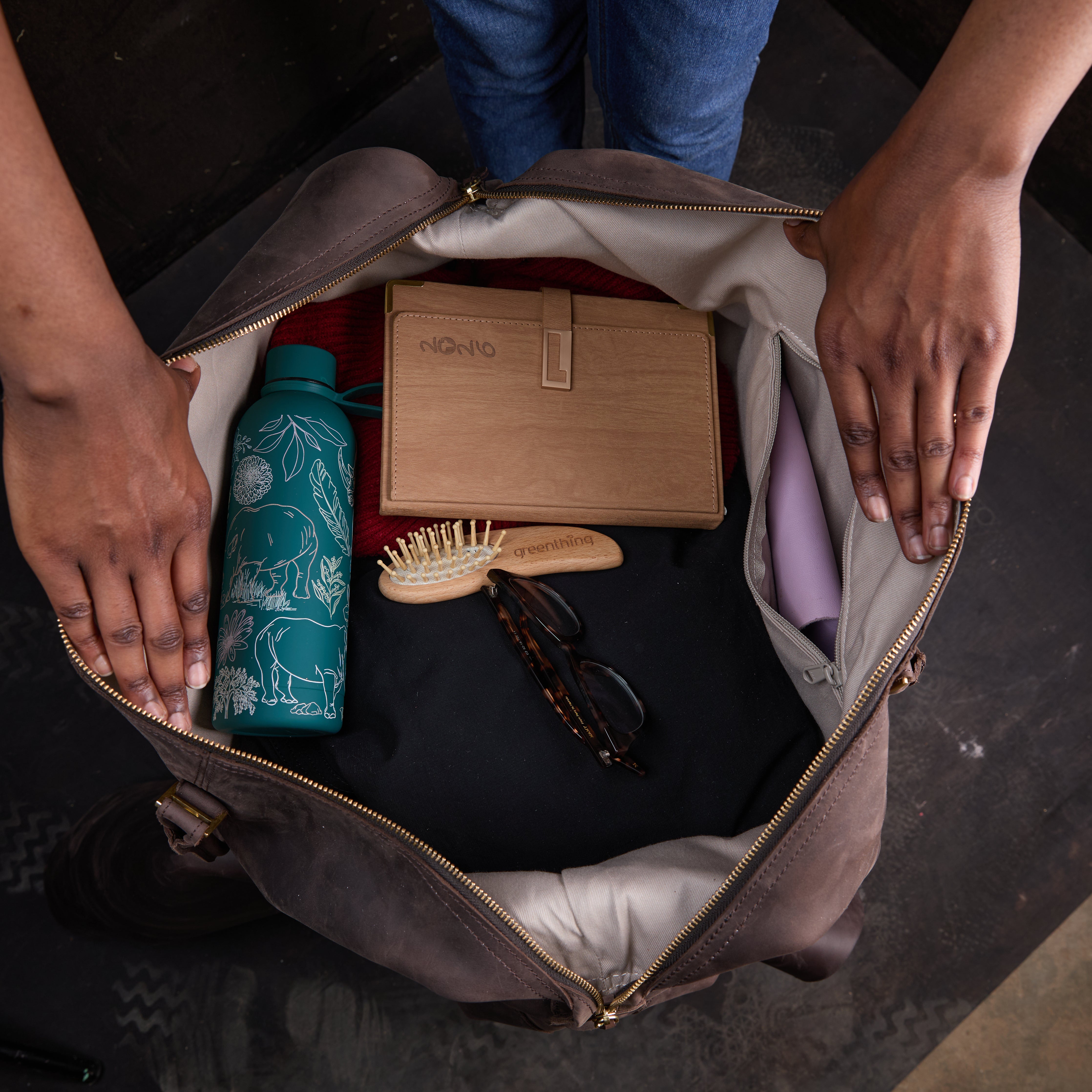 Pull-up Leather Judith Weekender