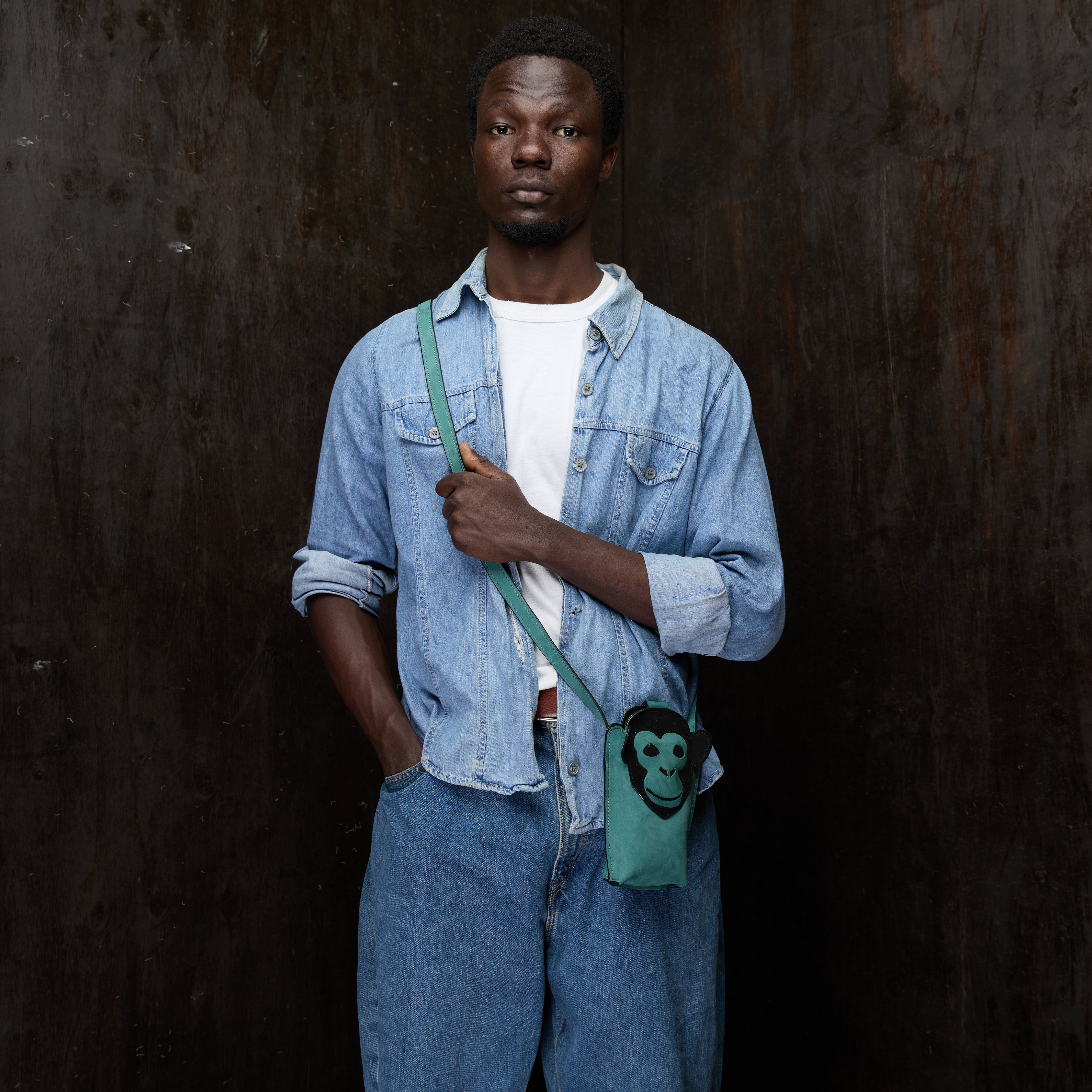 Suede Phone Purse Chimpanzee