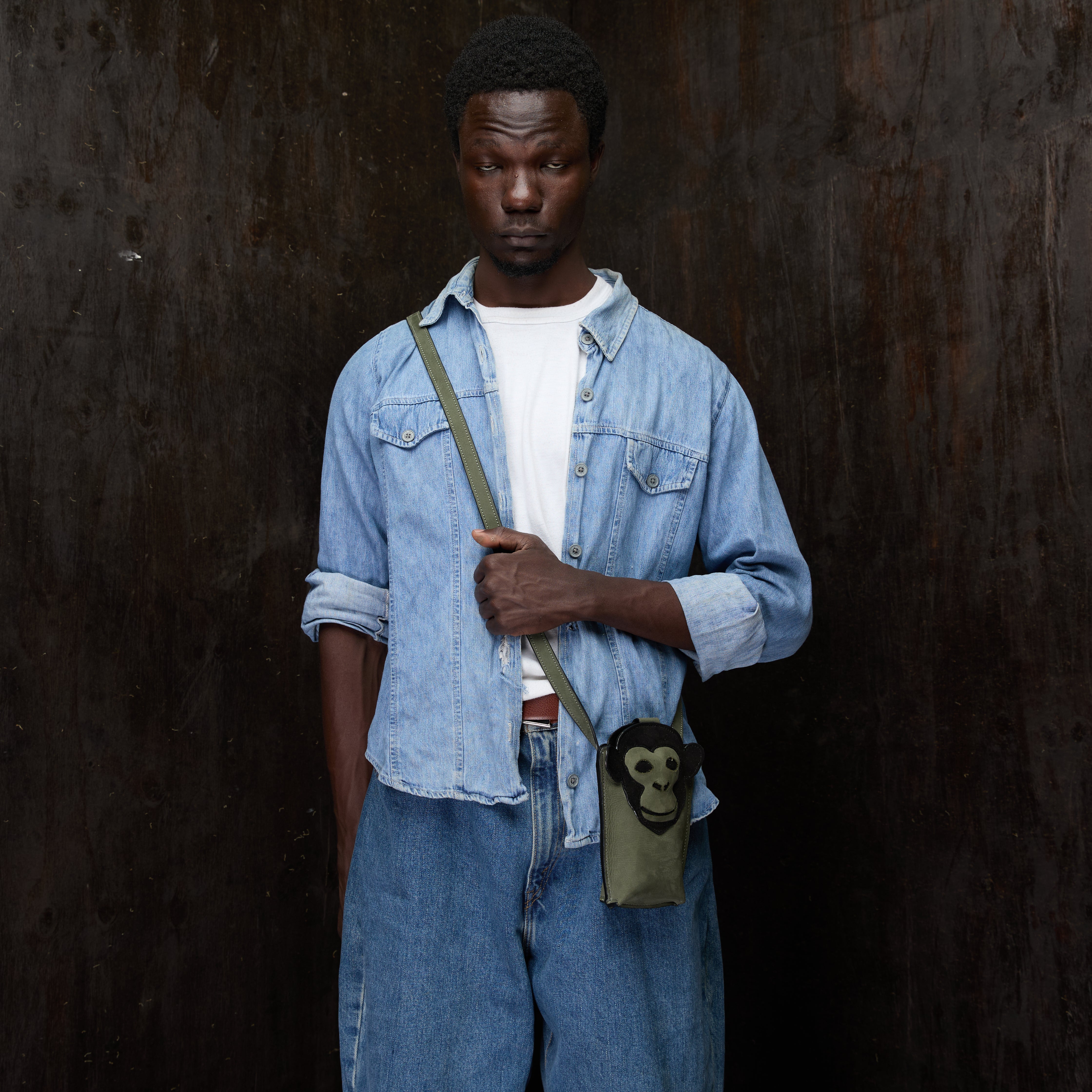 Suede Phone Purse Chimpanzee