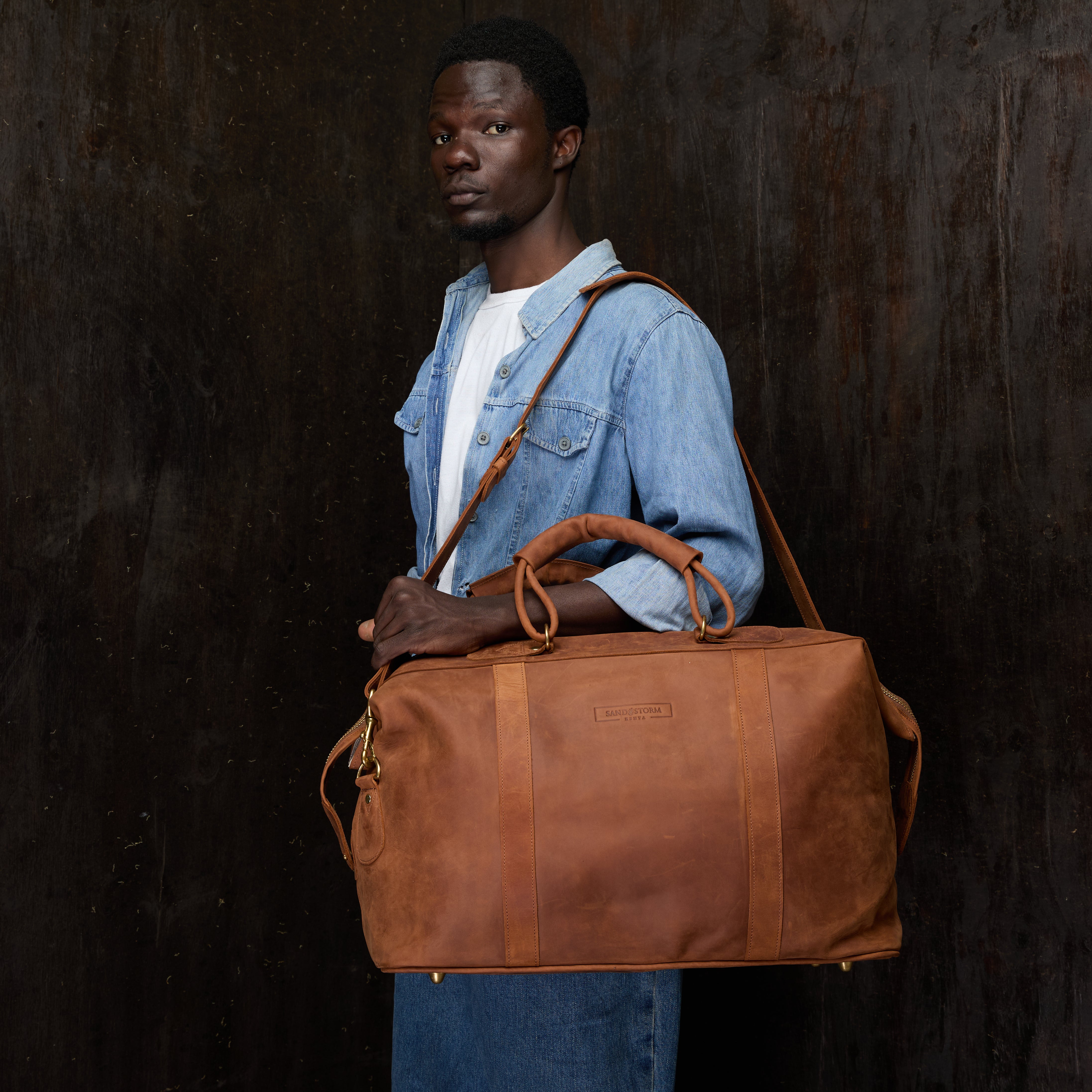 Pull-up Leather Odyssey Weekend Bag - Large