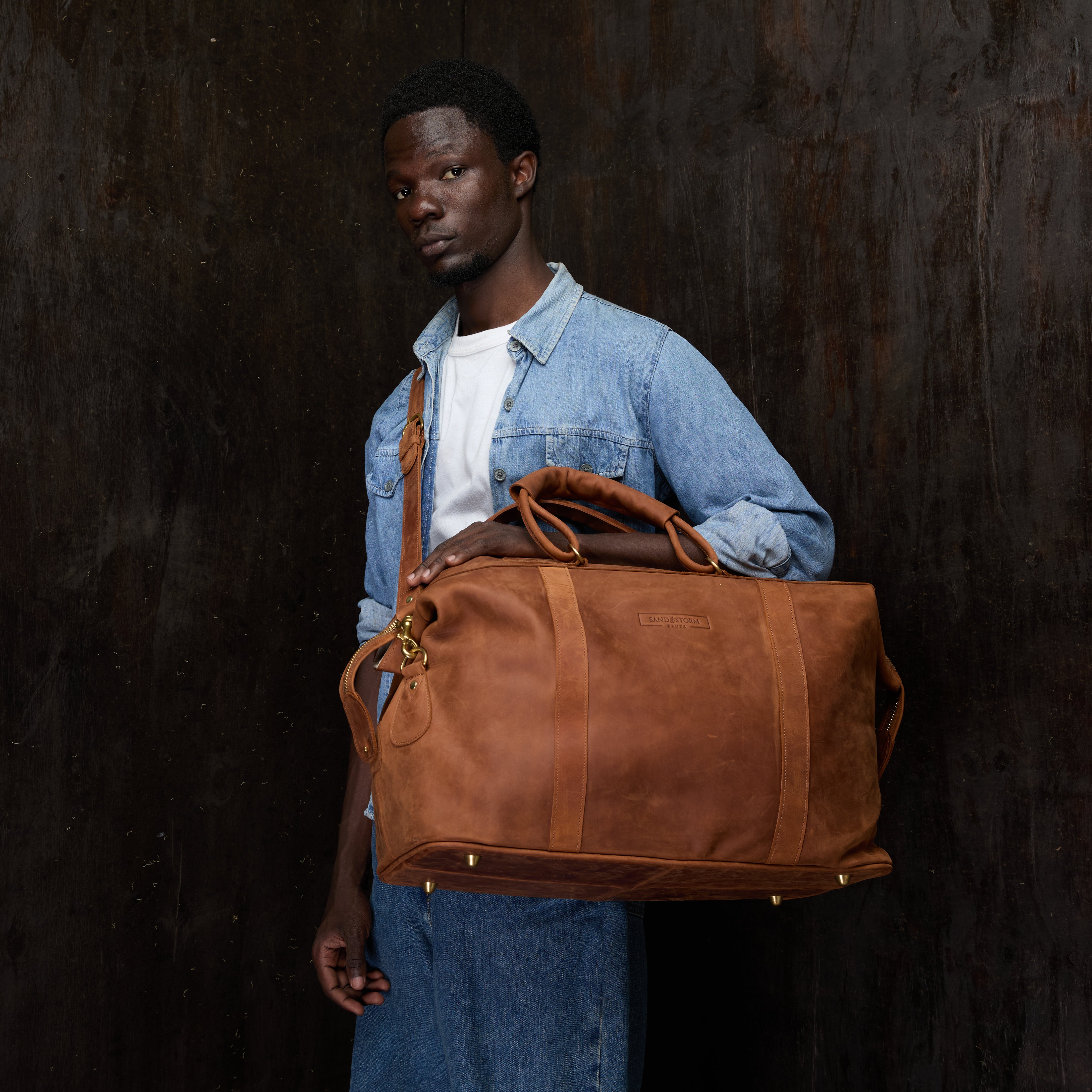 Pull-up Leather Odyssey Weekend Bag - Large