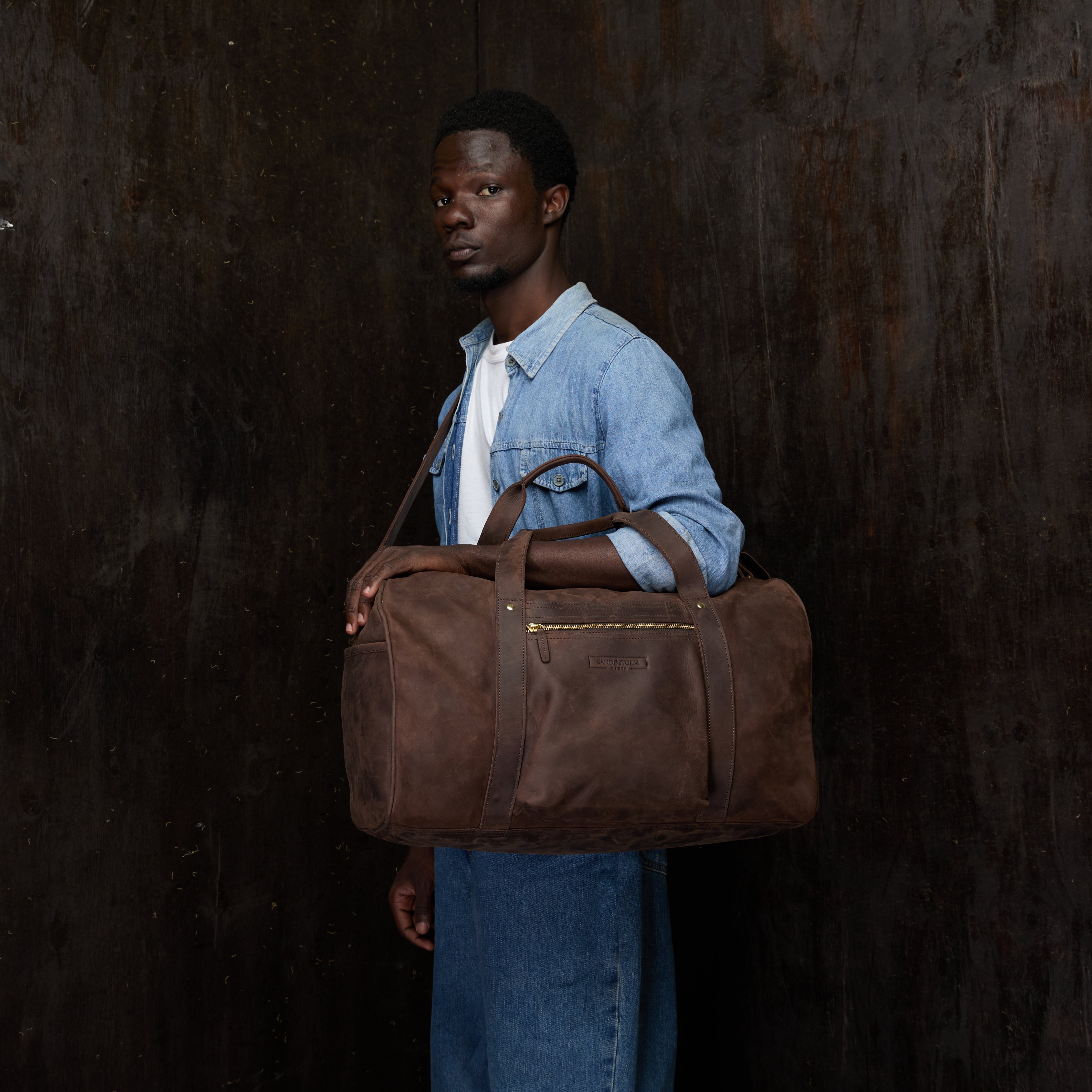 Pull-up Leather Explorer Duffle