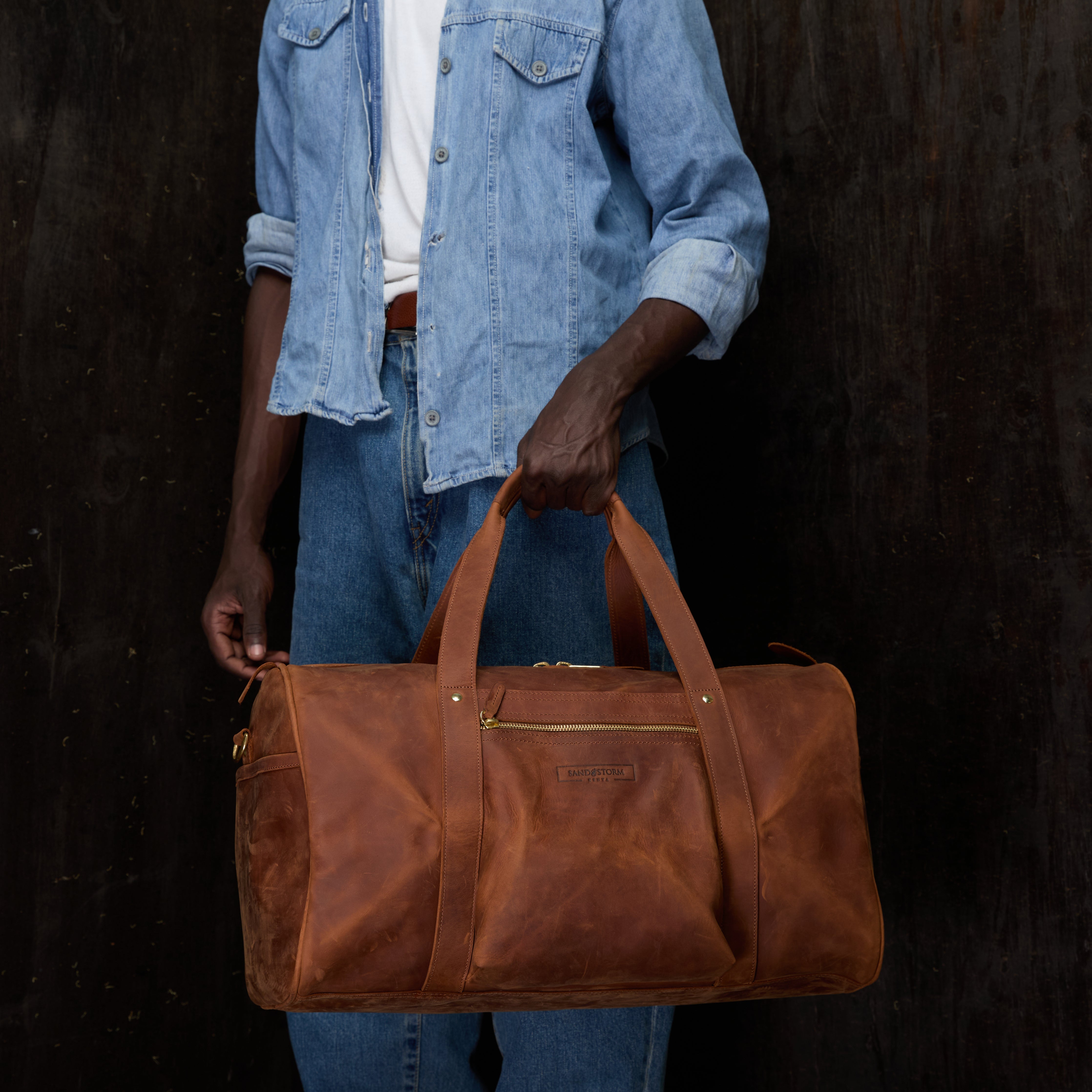 Pull-up Leather Explorer Duffle
